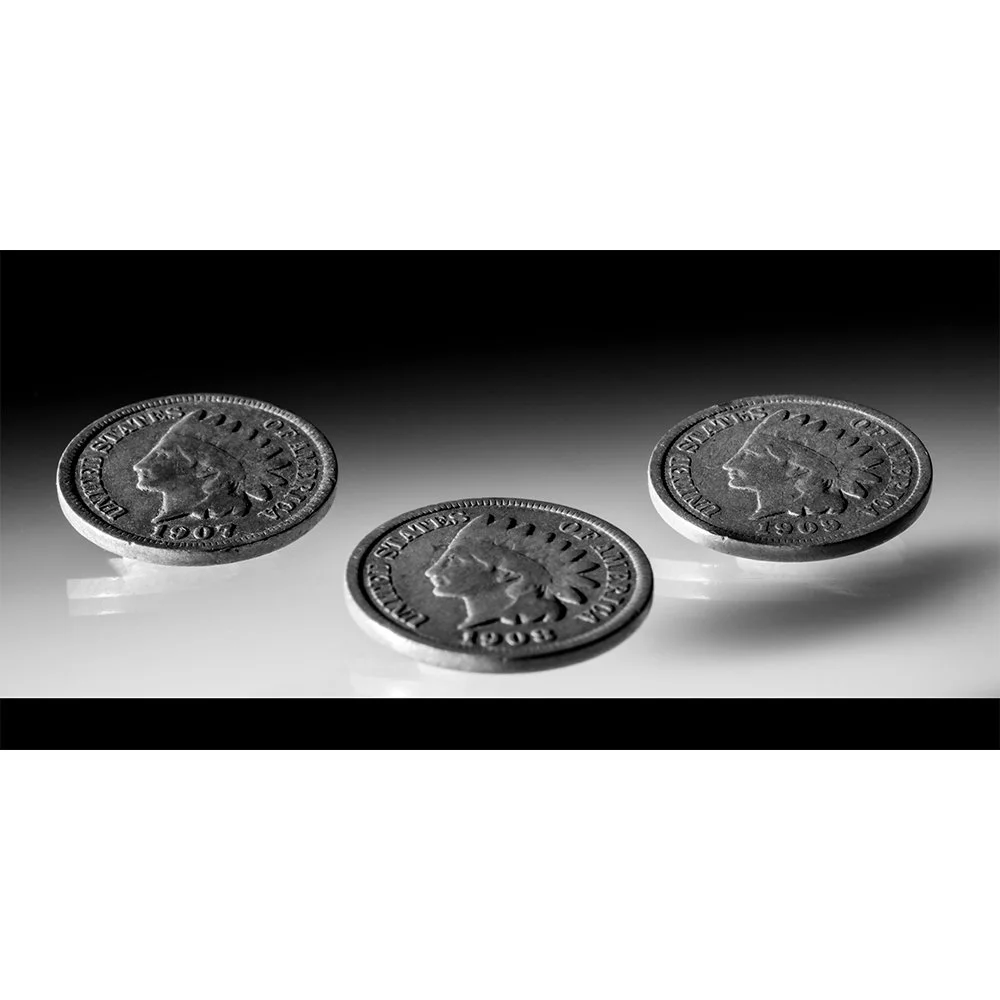 CURRENCY- INDIAN HEAD PENNIES CROPPED BW 1907, 1908, 1909 #1827-web.jpg