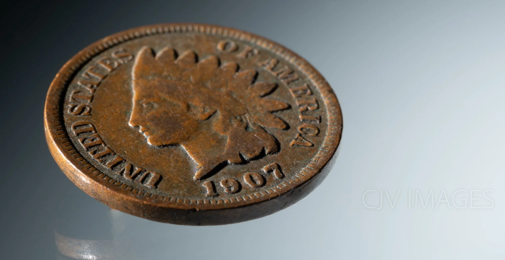 CURRENCY- INDIAN HEAD CROPPED 1907 #1810