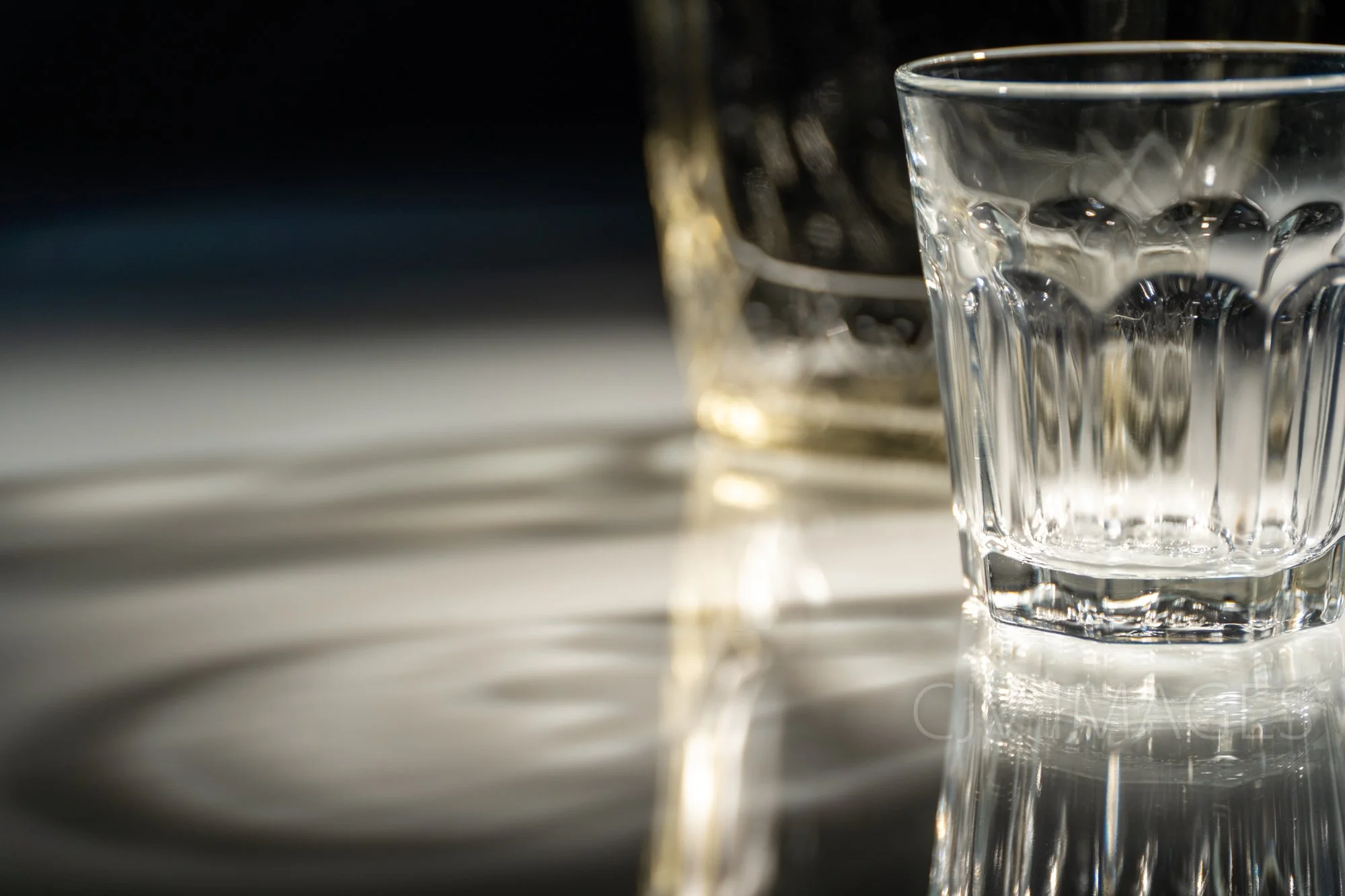 GLASS- GLASS AND BOTTLE #2171