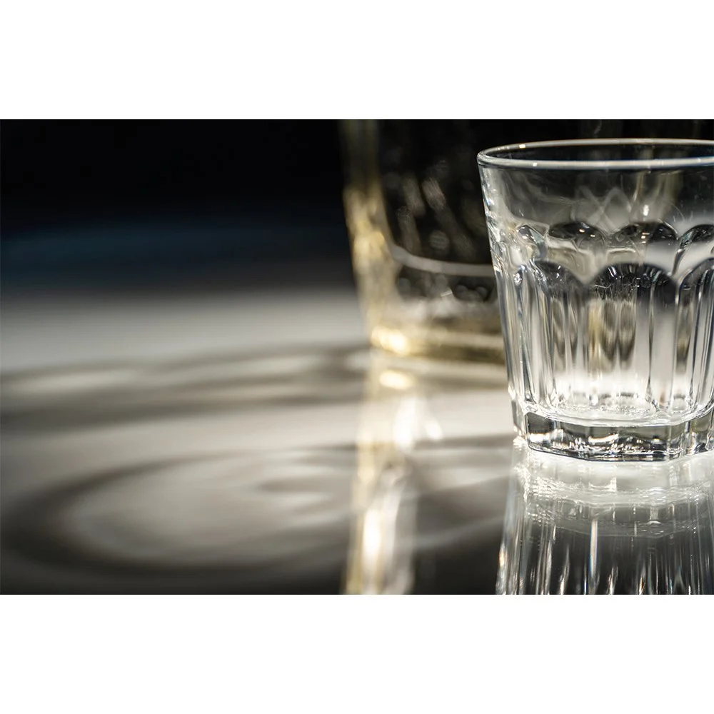 GLASS- GLASS AND BOTTLE #2171
