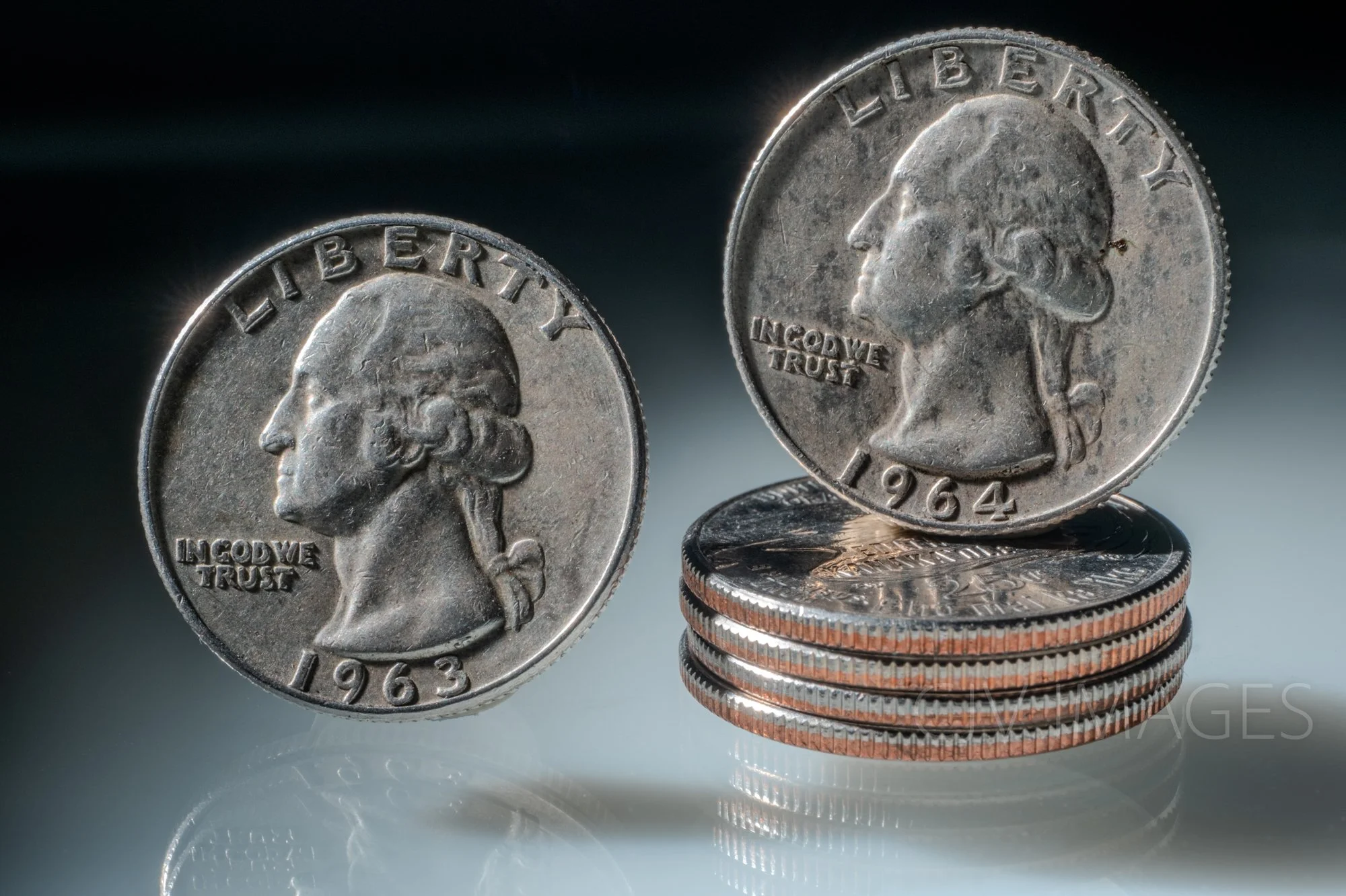 CURRENCY- QUARTER 1963 1964 STACK #0873