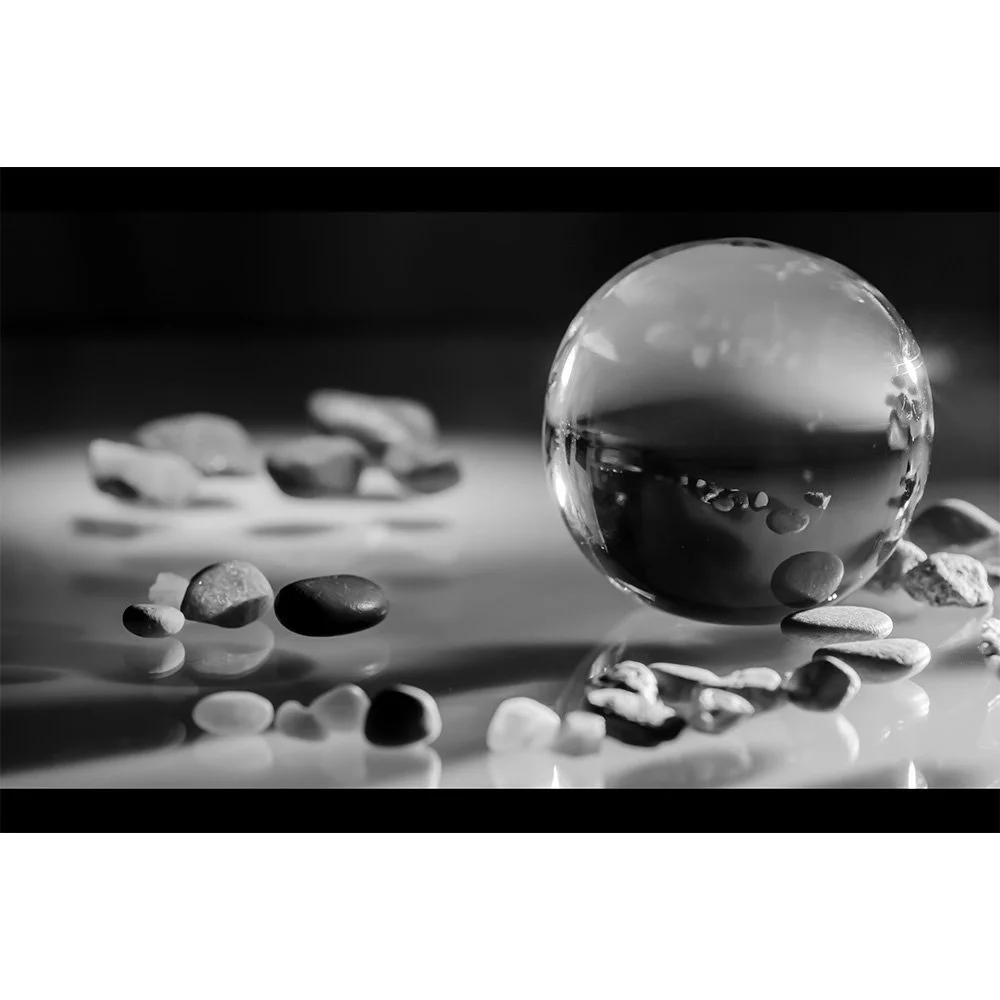 GLASS- Glass Globe #5230 Black and White