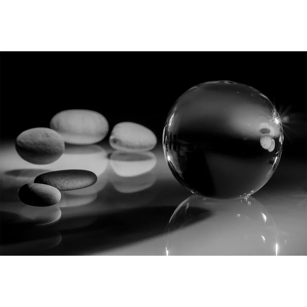 GLASS- Glass Globe #5227 Black and White