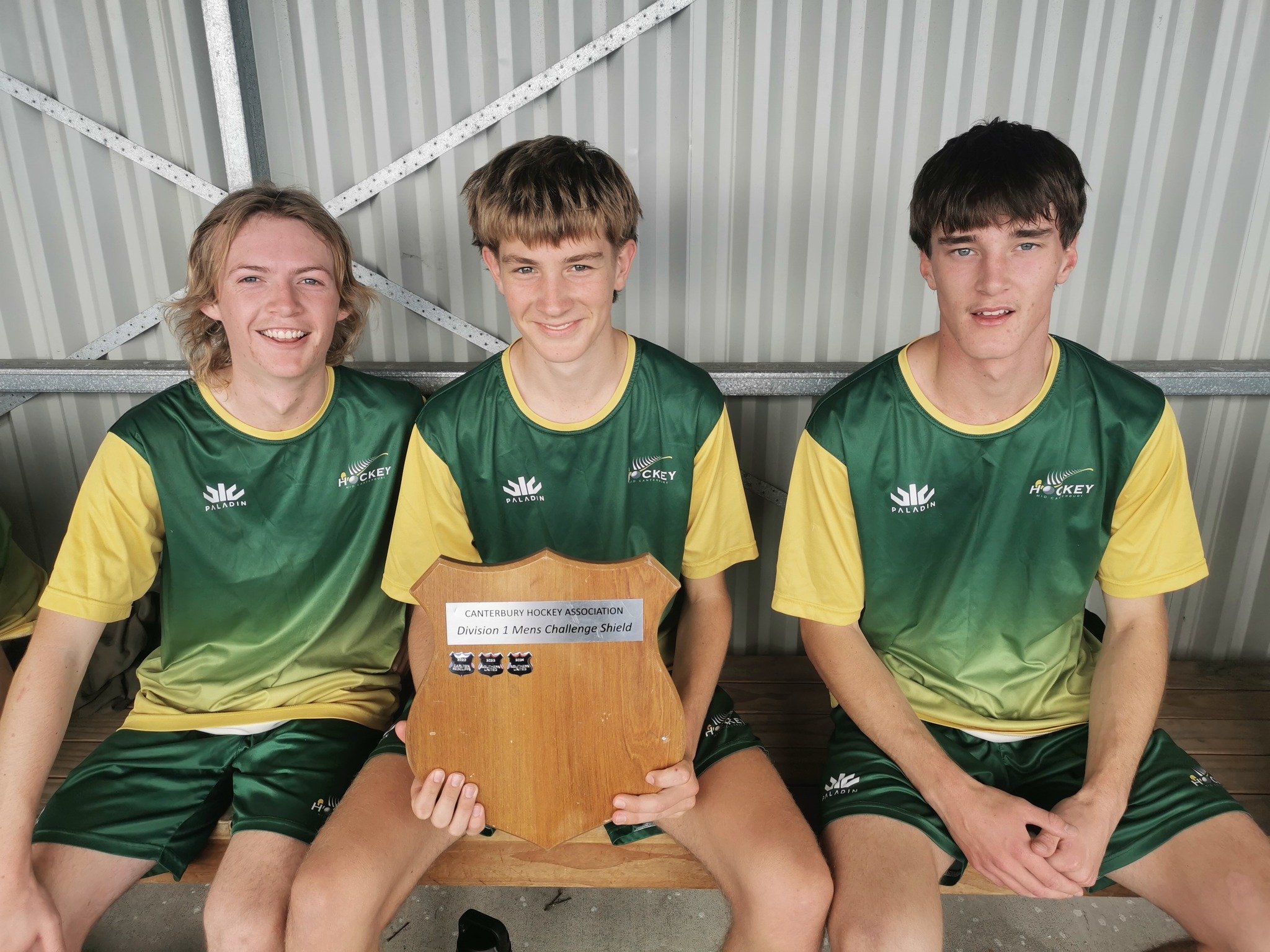 Here we have Harrison Doak, Lewis Tavendale and Toby Grant (who were all on debut) with the CHA Division 1 Mens Challenge Shield which the Mid Canterbury team secured with their win last week. The MC men managed to retain the shield this past weeken