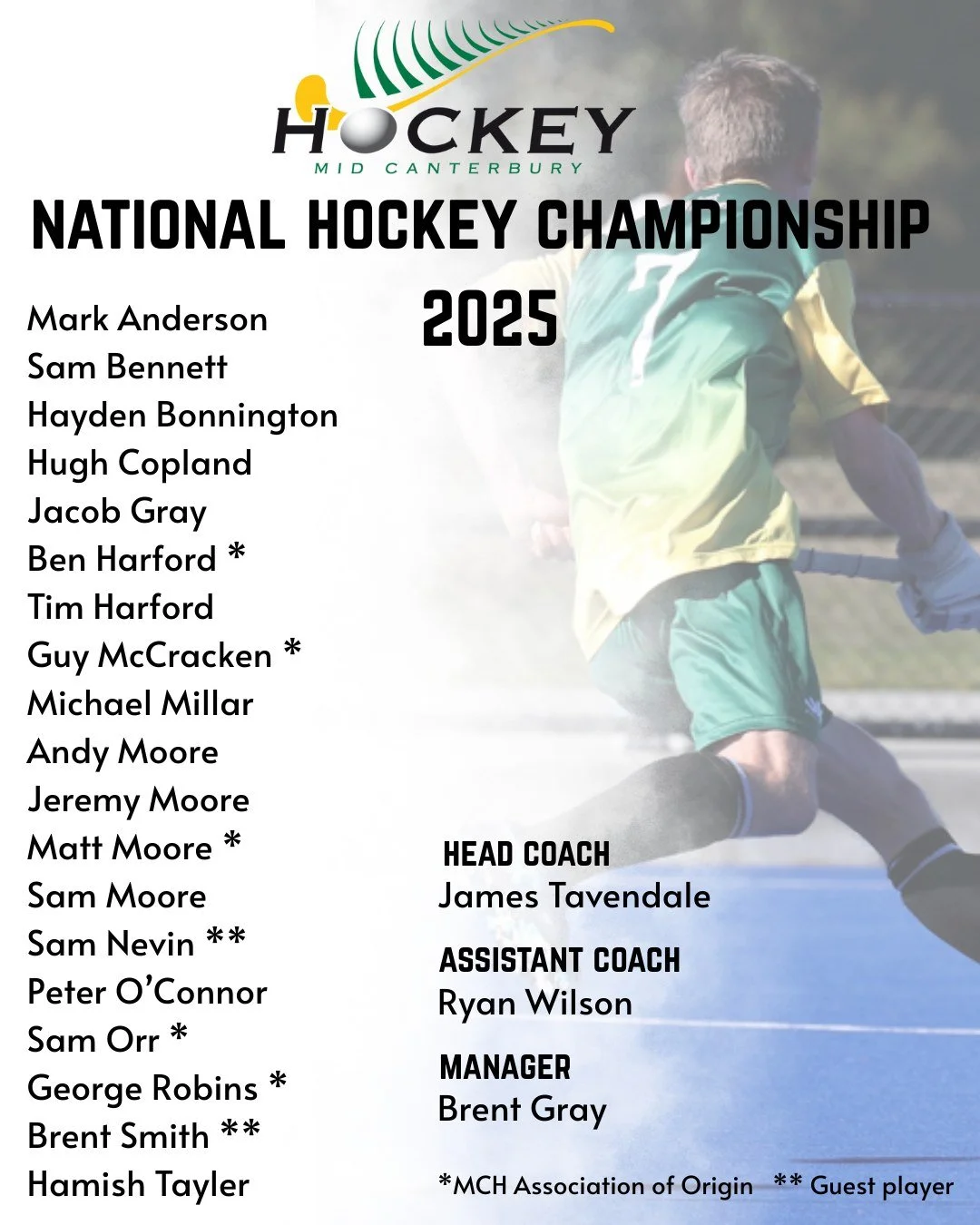 The Ford National Hockey Championship Tournament Week is nearly here!
Our Mid Canterbury men will be one of 47 teams that will arrive into Christchurch this weekend with competition kicking off on Sunday.
All matches will be live on Hockey TV so he