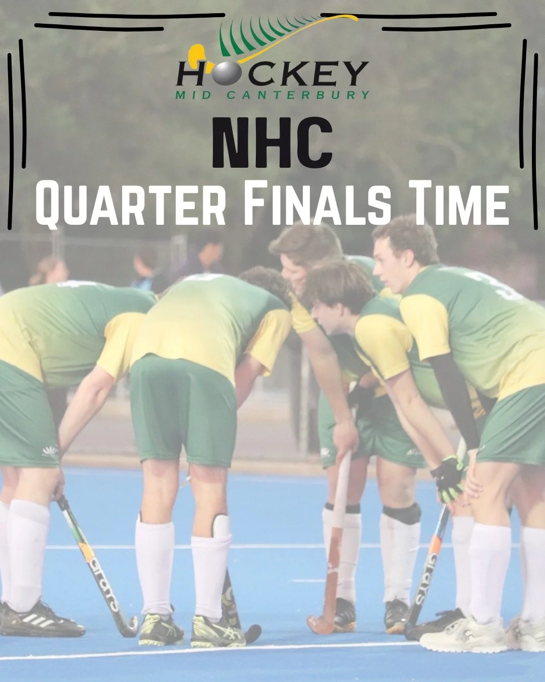 The countdown is on for the men's quarter final match today!
⏰ 2:30pm
📍 Nunweek Polygras 1
🆚 Canterbury Cobras
You can still tune in to Hockey TV to watch the live coverage https://www.hockeynz.tv - Good luck boys, you can do it 💪🫶