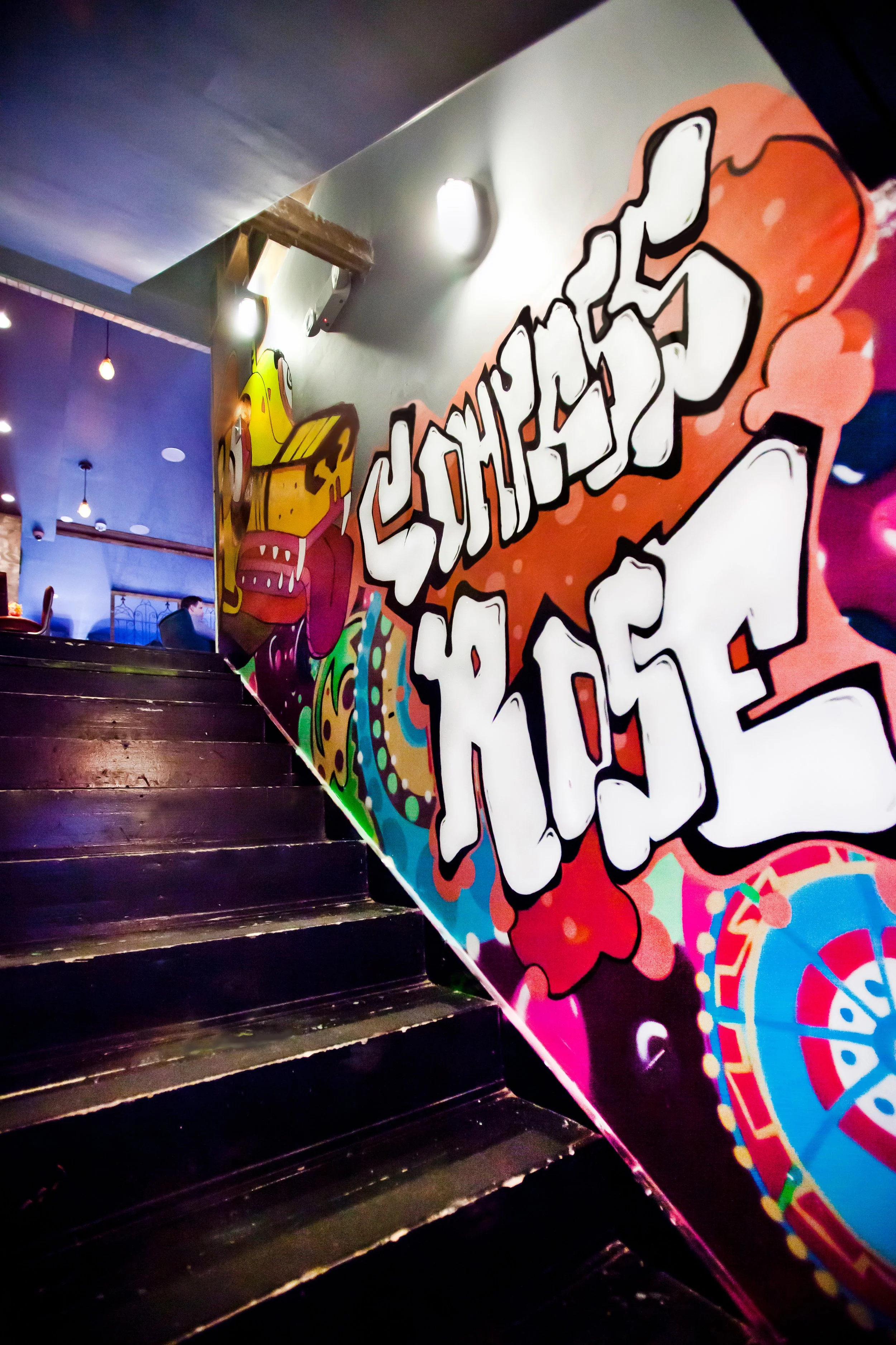 The entranceway to Compass Rose, a commercial restaurant project by McClennan Architects.