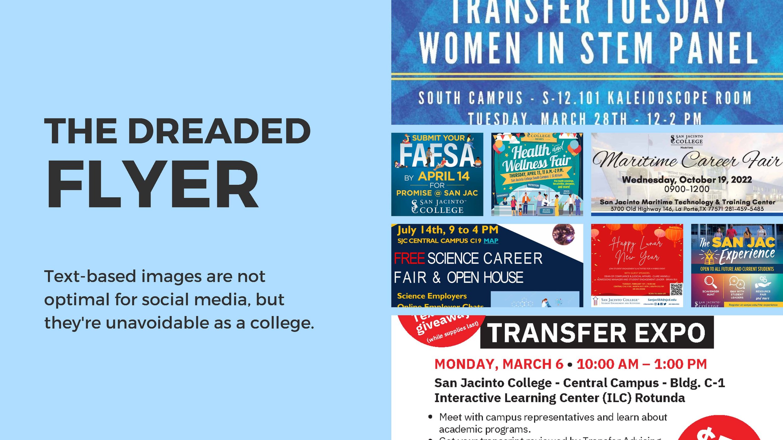 There is always something to promote at a college with five campuses and 200+ academic programs!