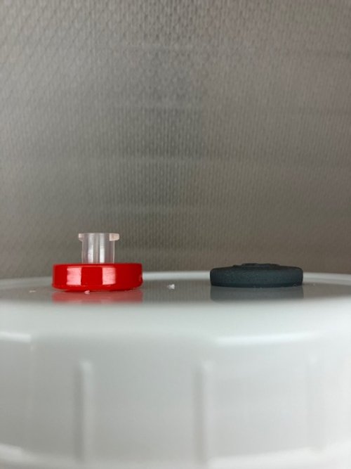 liquid culture lid side view with injection port and syringe filter