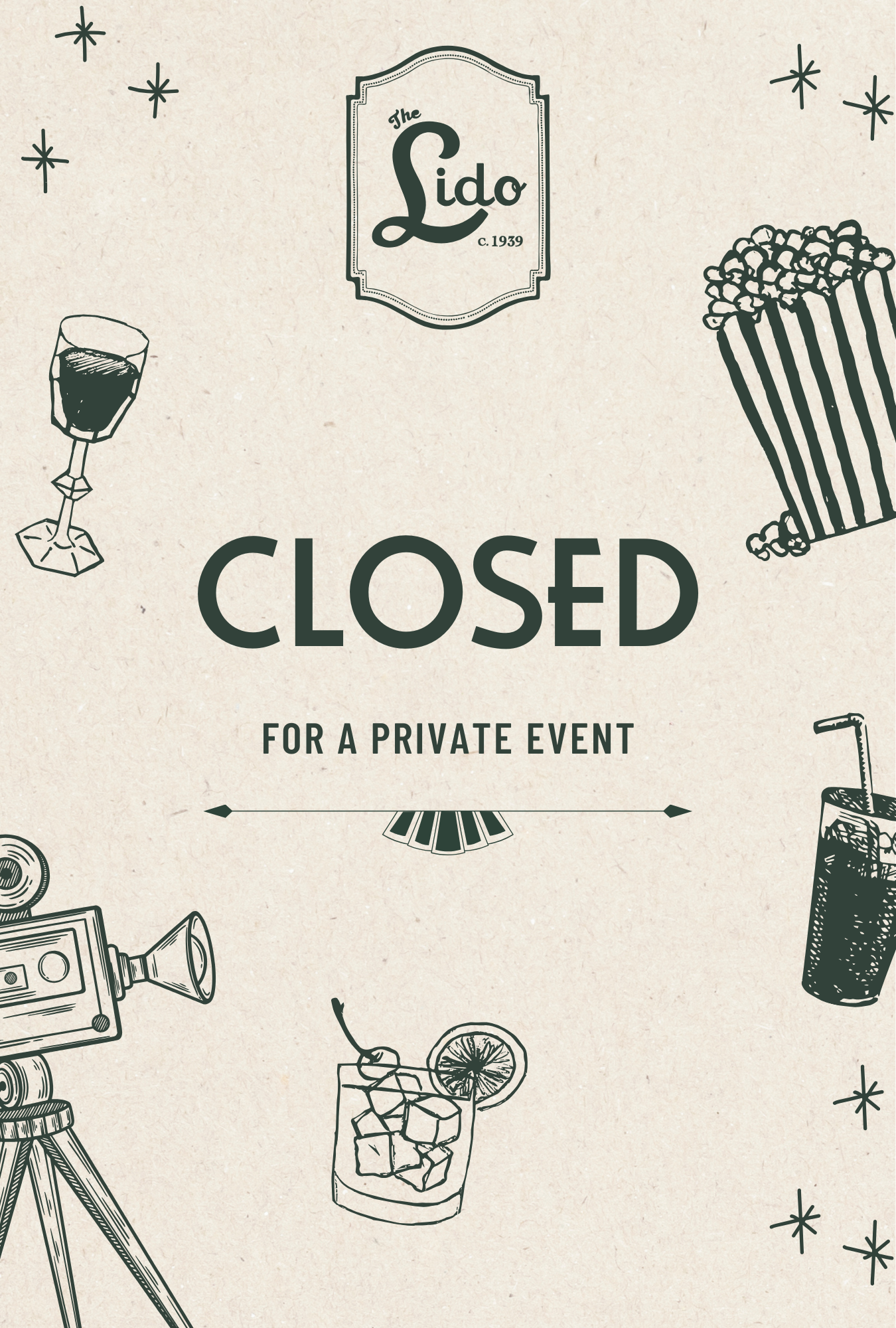 Closed for a private event