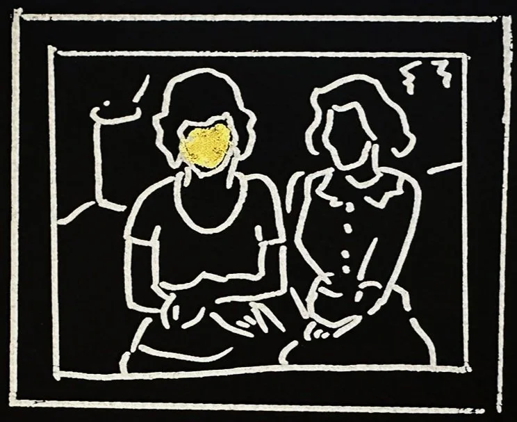 "MARTA Y GLORIA" silkscreen and goldleaf edition of 6, 2023