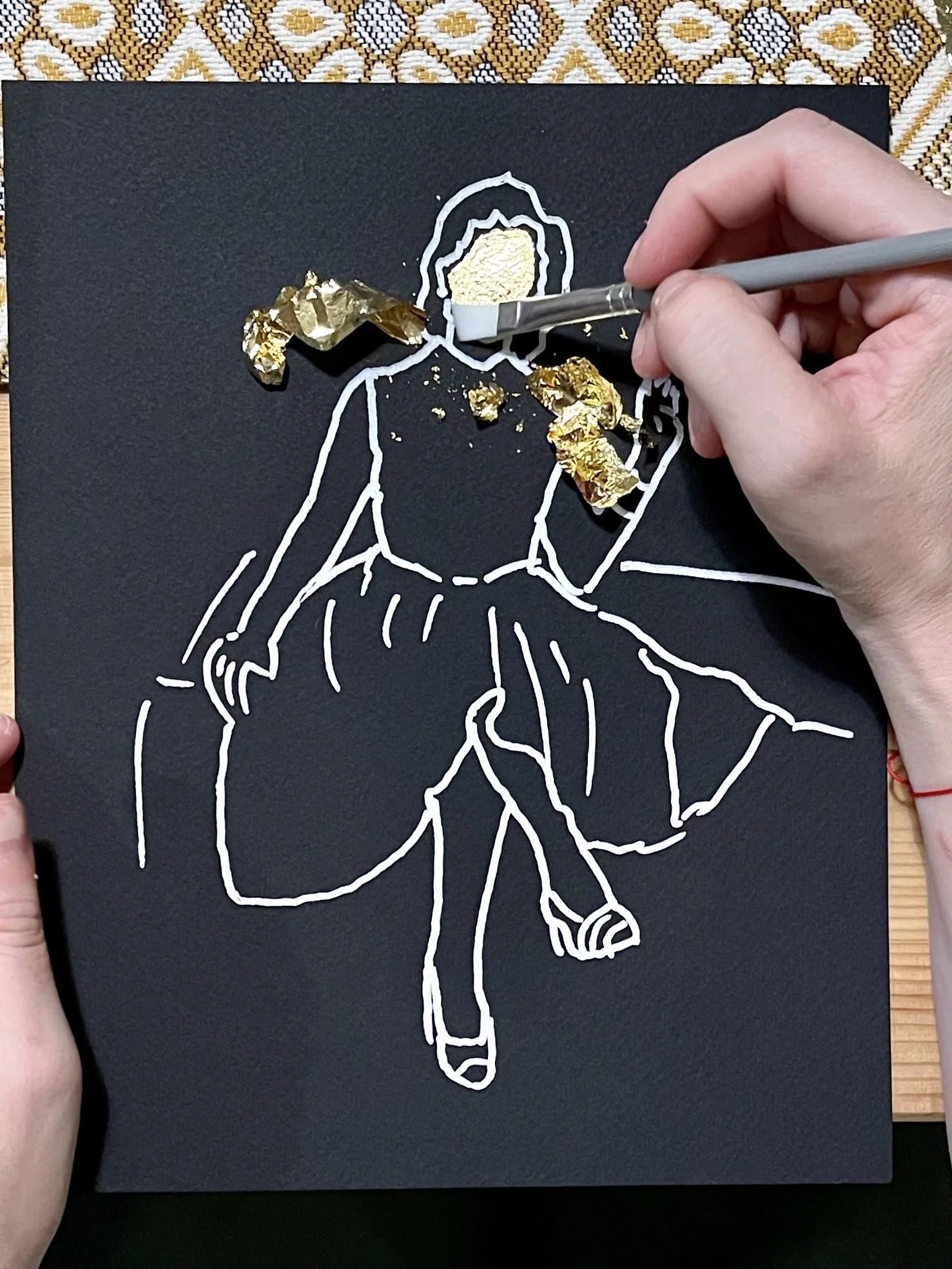 "LUCY" Silkscreen and goldleaf 2023