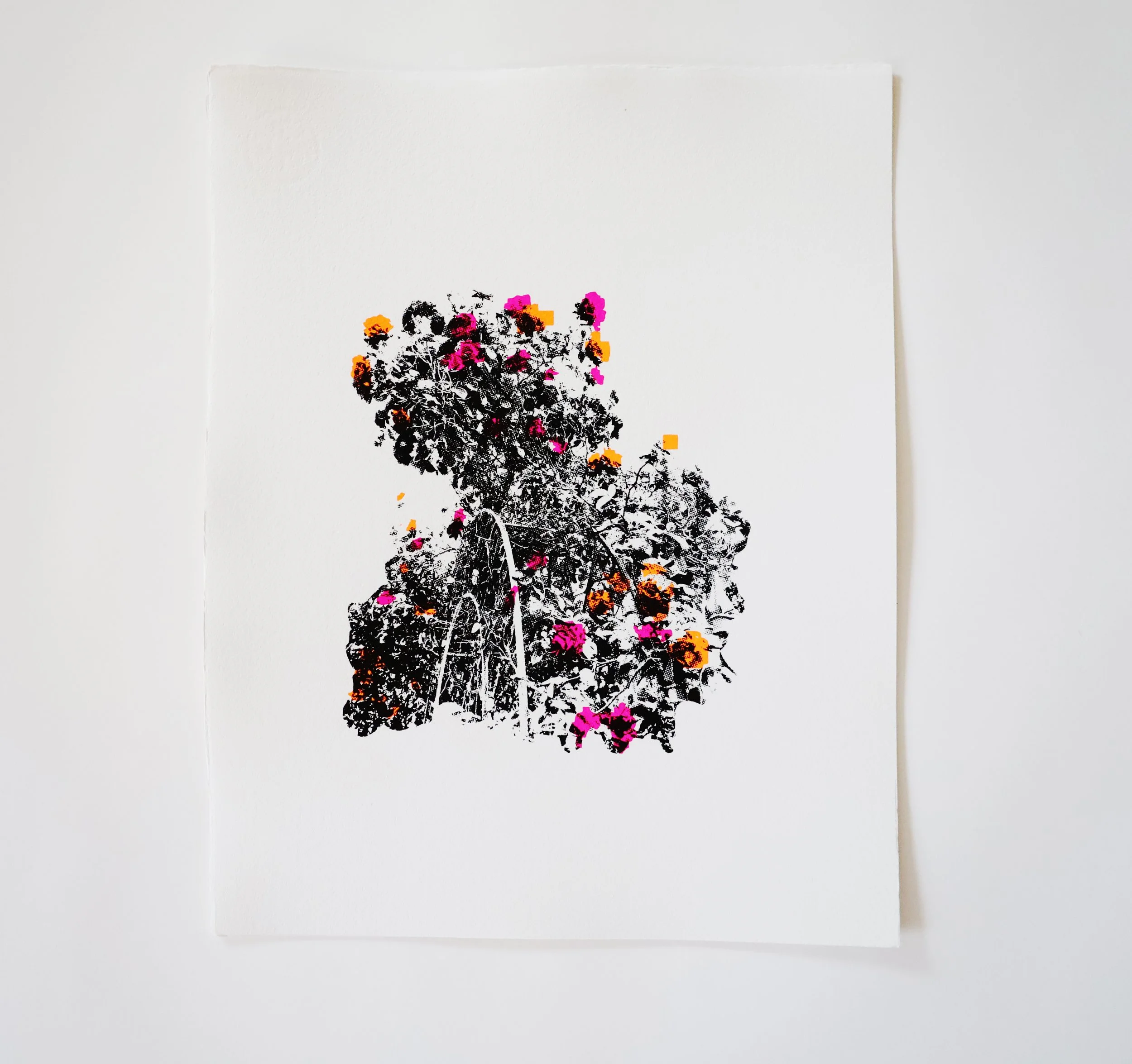 "LLORAN LAS ROSAS" silkscreen 2022