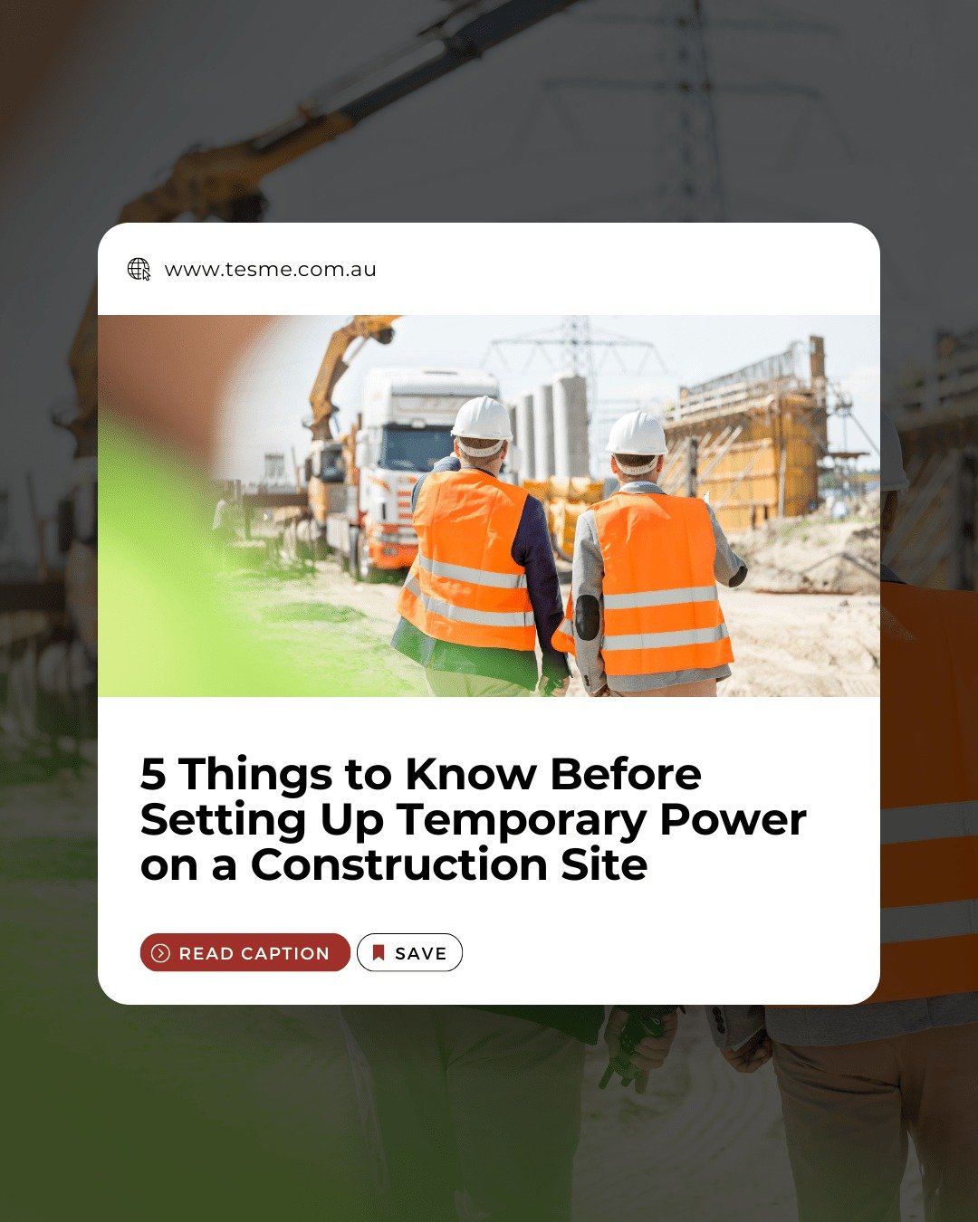 Setting up temporary power? Don&rsquo;t skip the essentials. ⚠️

Whether it&rsquo;s powering up heavy-duty machinery or site lighting, temporary power boards need to be more than just &ldquo;plug and play.&rdquo;

Here&rsquo;s what to consider before