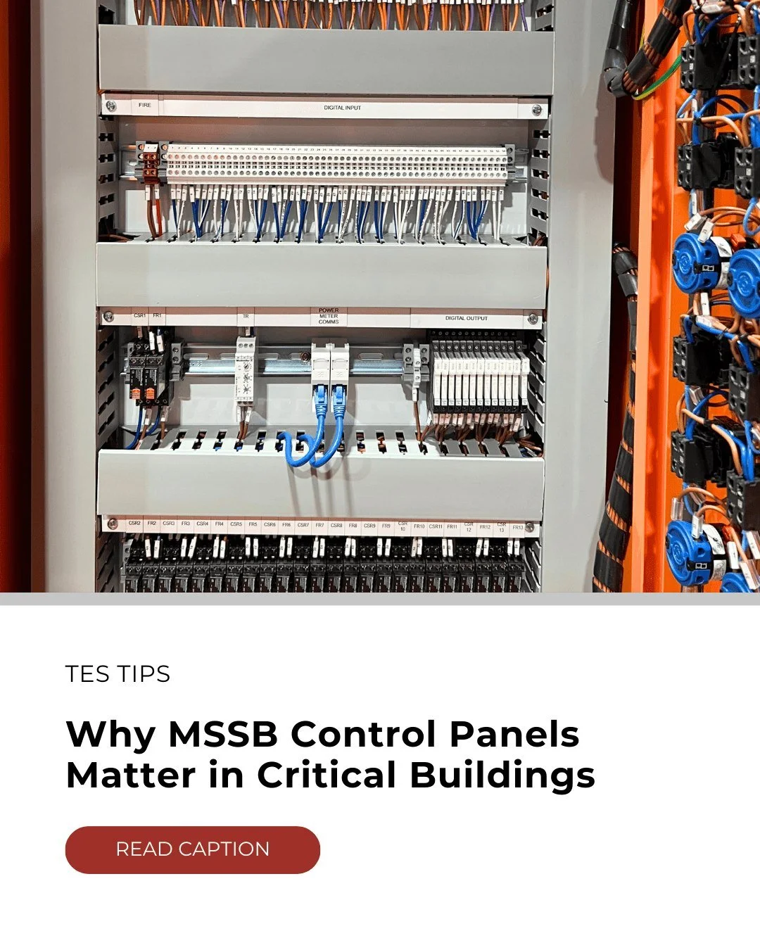 TES Tips | Why MSSB Control Panels Matter 🤓

Mechanical Services Switchboard (MSSB) control panels are critical in buildings where safety and reliability matter most.

✔️ In hospitals, transport hubs and large commercial sites, MSSBs control key mec