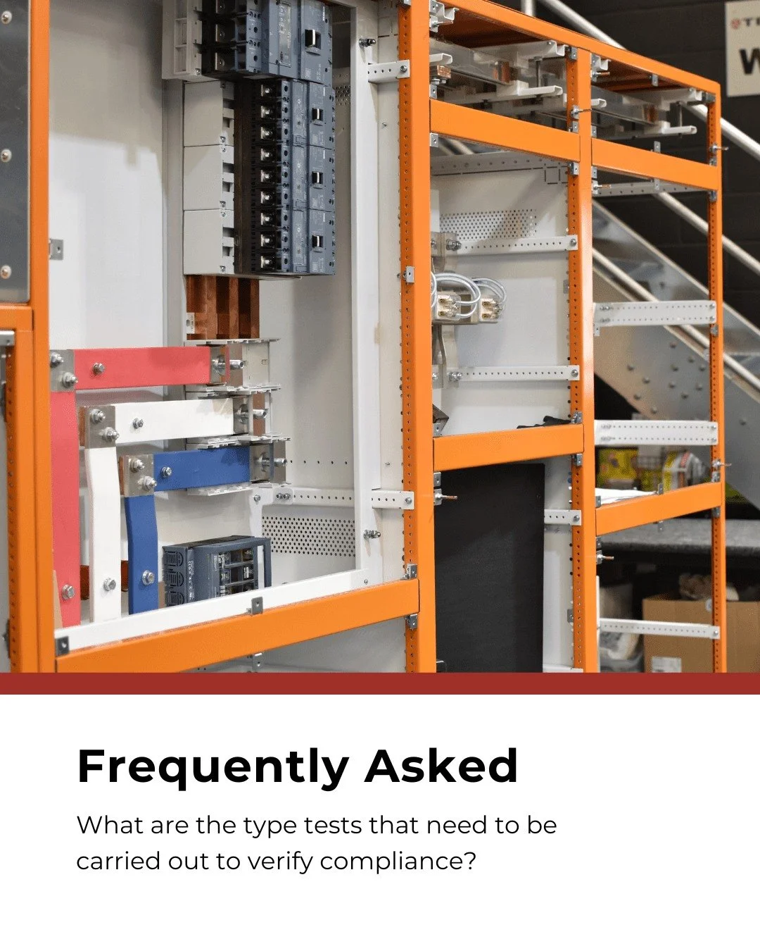 Frequently Asked: Type Testing for Switchboard Compliance 🧐

Before a switchboard can be installed, it needs to prove it meets Australian Standards. That is where type testing comes in.

Type tests verify that a switchboard can safely handle real-wo