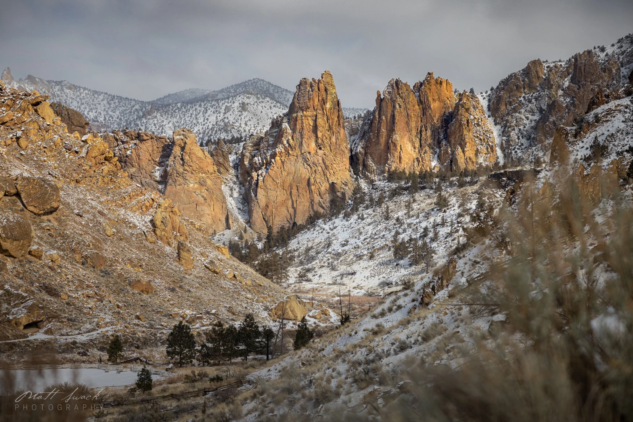  Snowy Morning at Smith Rock State Park in Oregon   