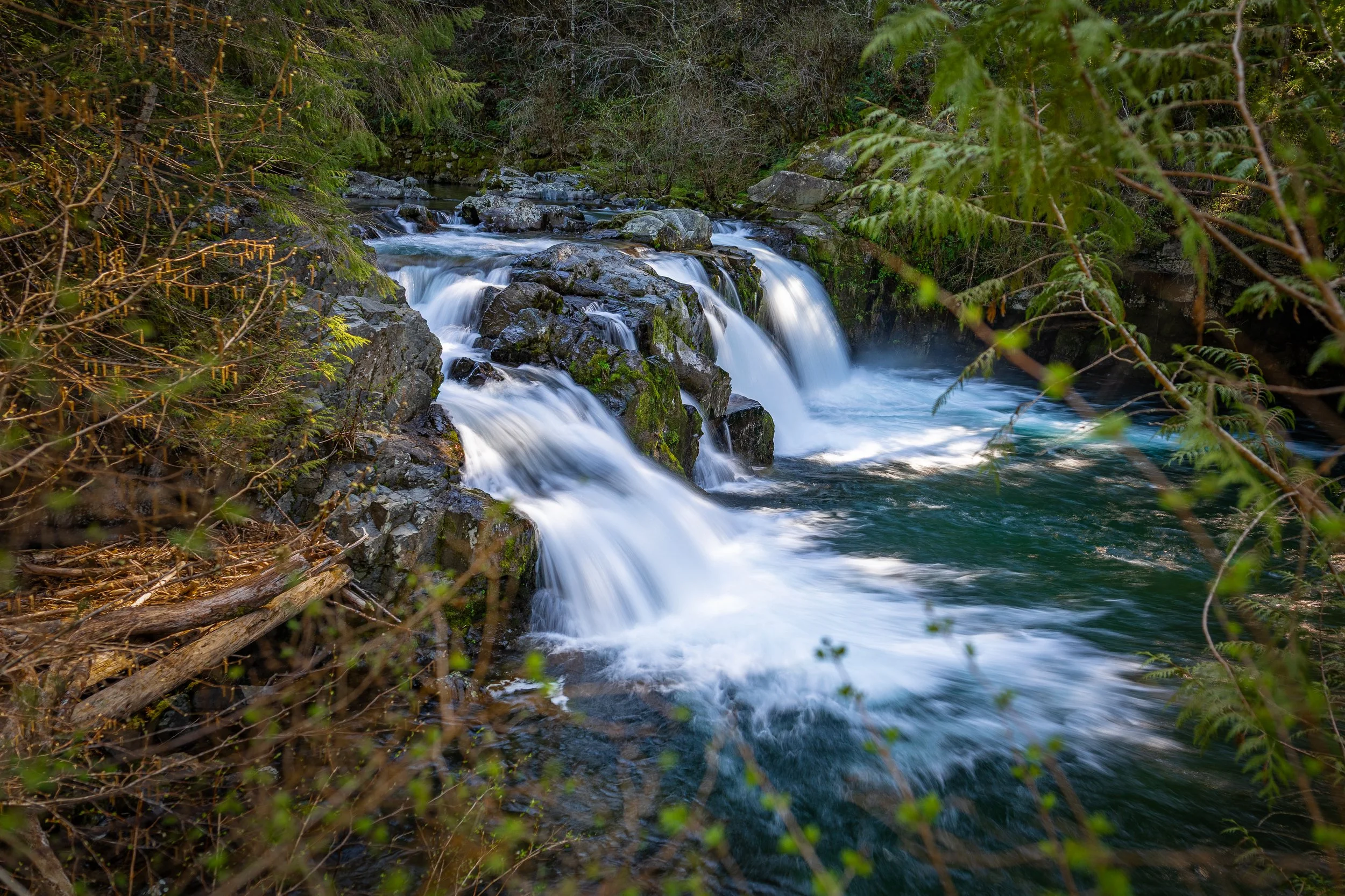  Sunset Falls Area along the East Fork Lewis River in Washington   