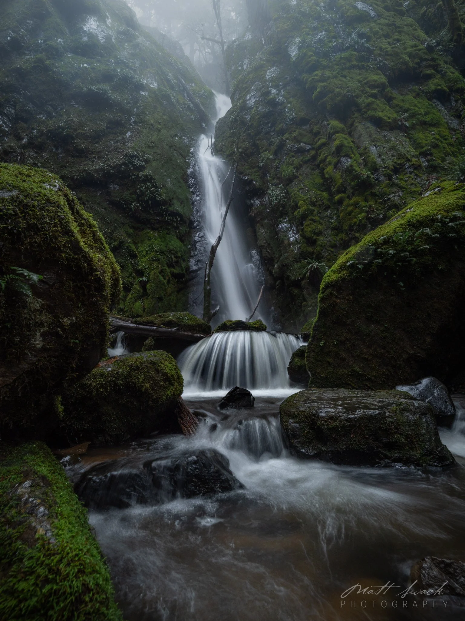  Rainy, misty mornings at Lower Soda Falls in Oregon   