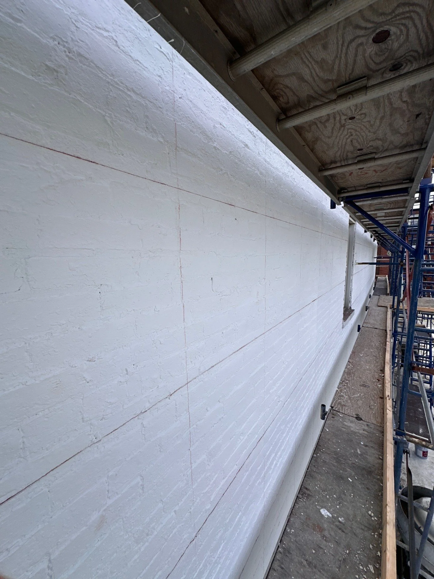 Gridding Process with Chalk Lines