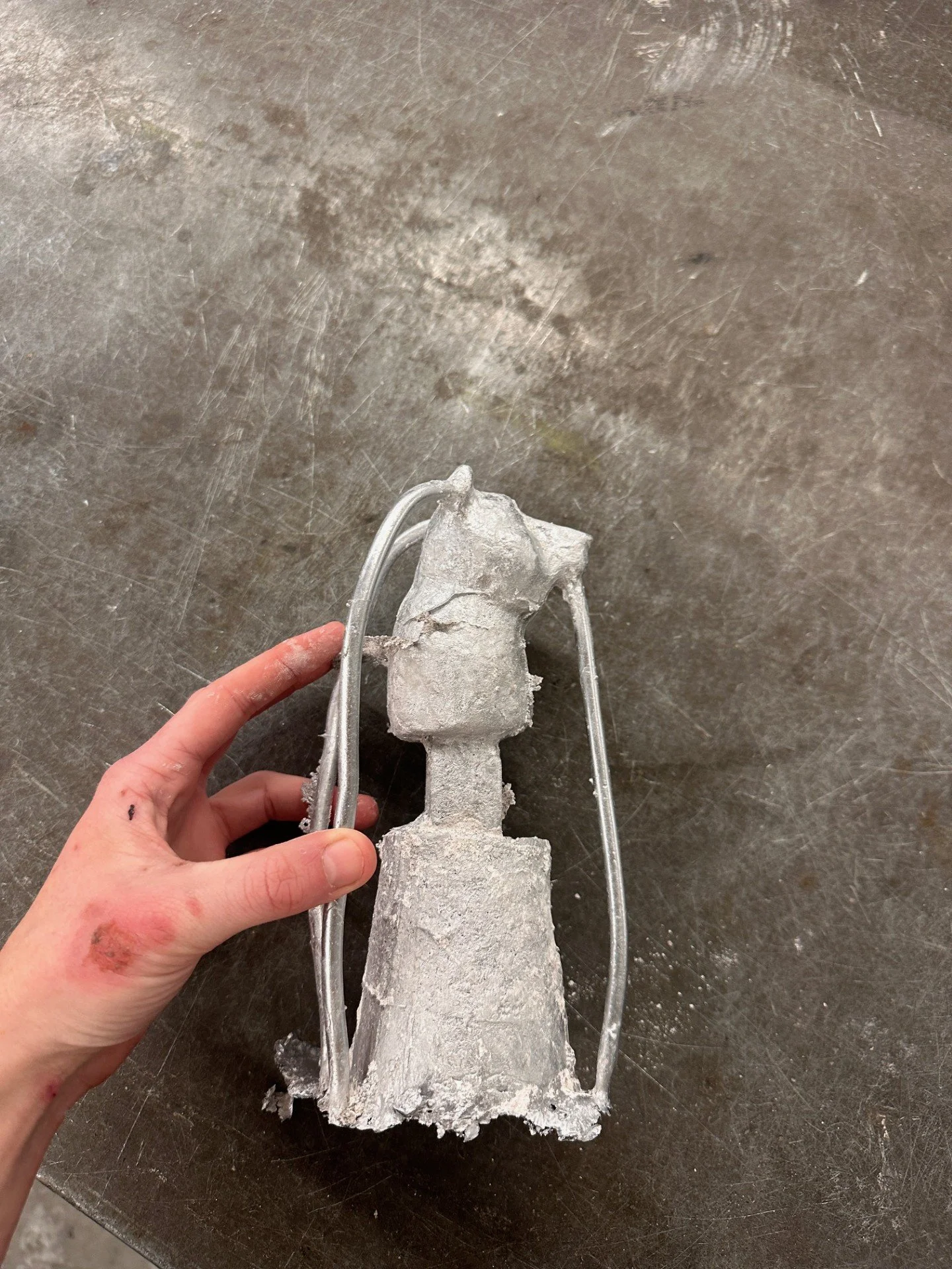 Casted form removed from mold 1