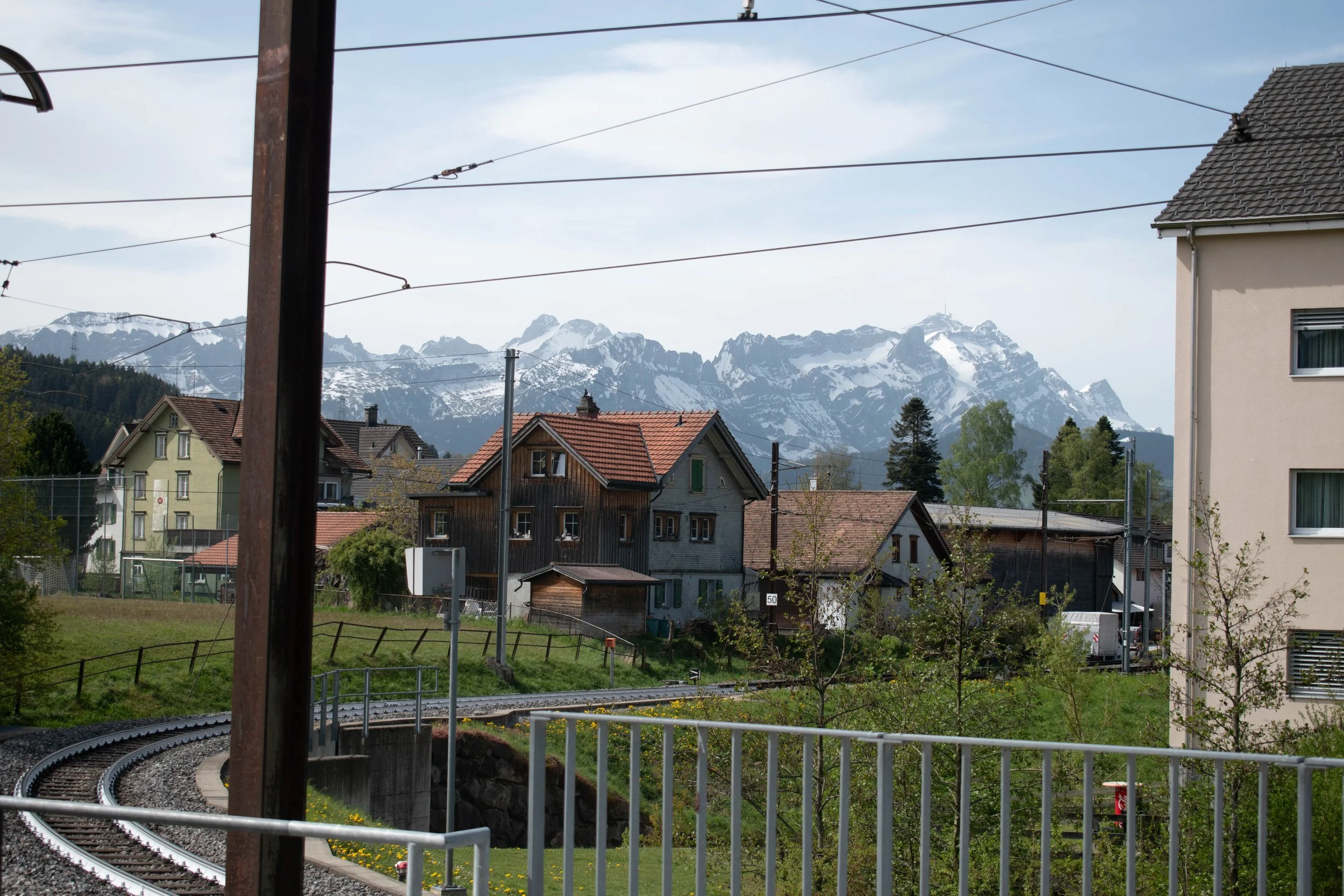 Gais Switzerland Railroad and Swiss Alps