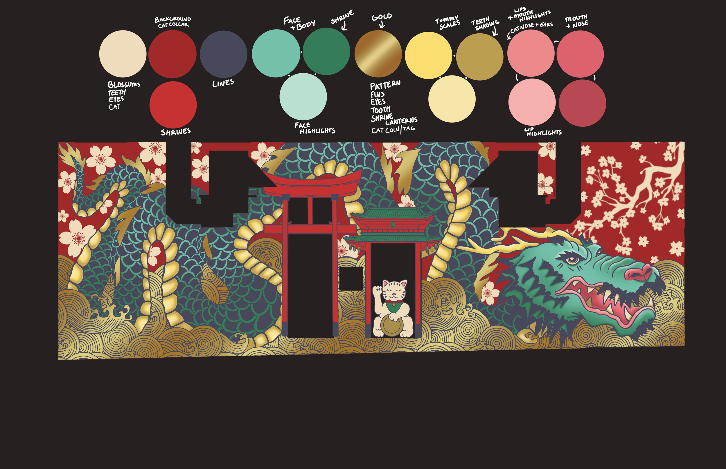 Completed Design with Color Swatches