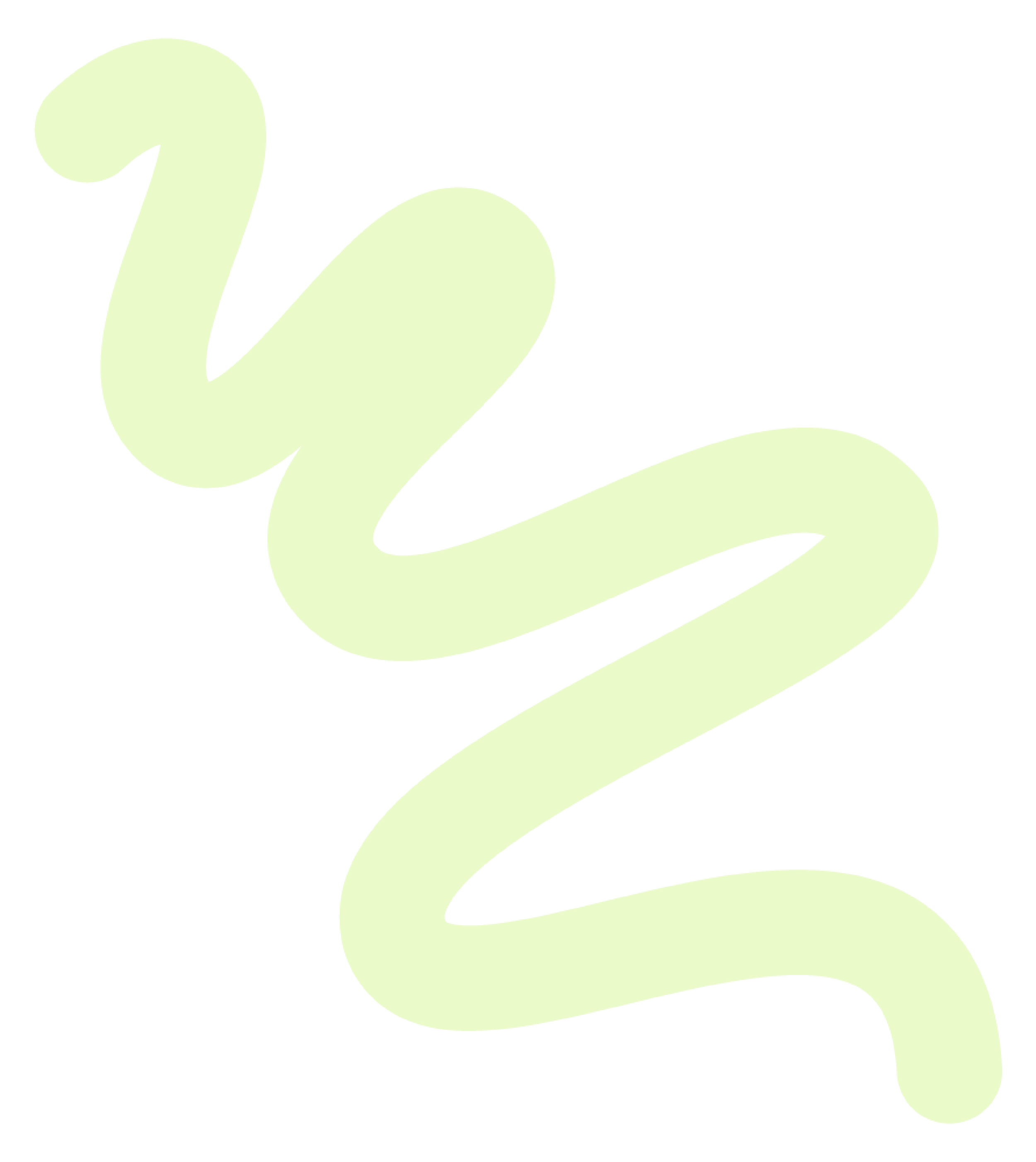 Light green wavy line on a white background
