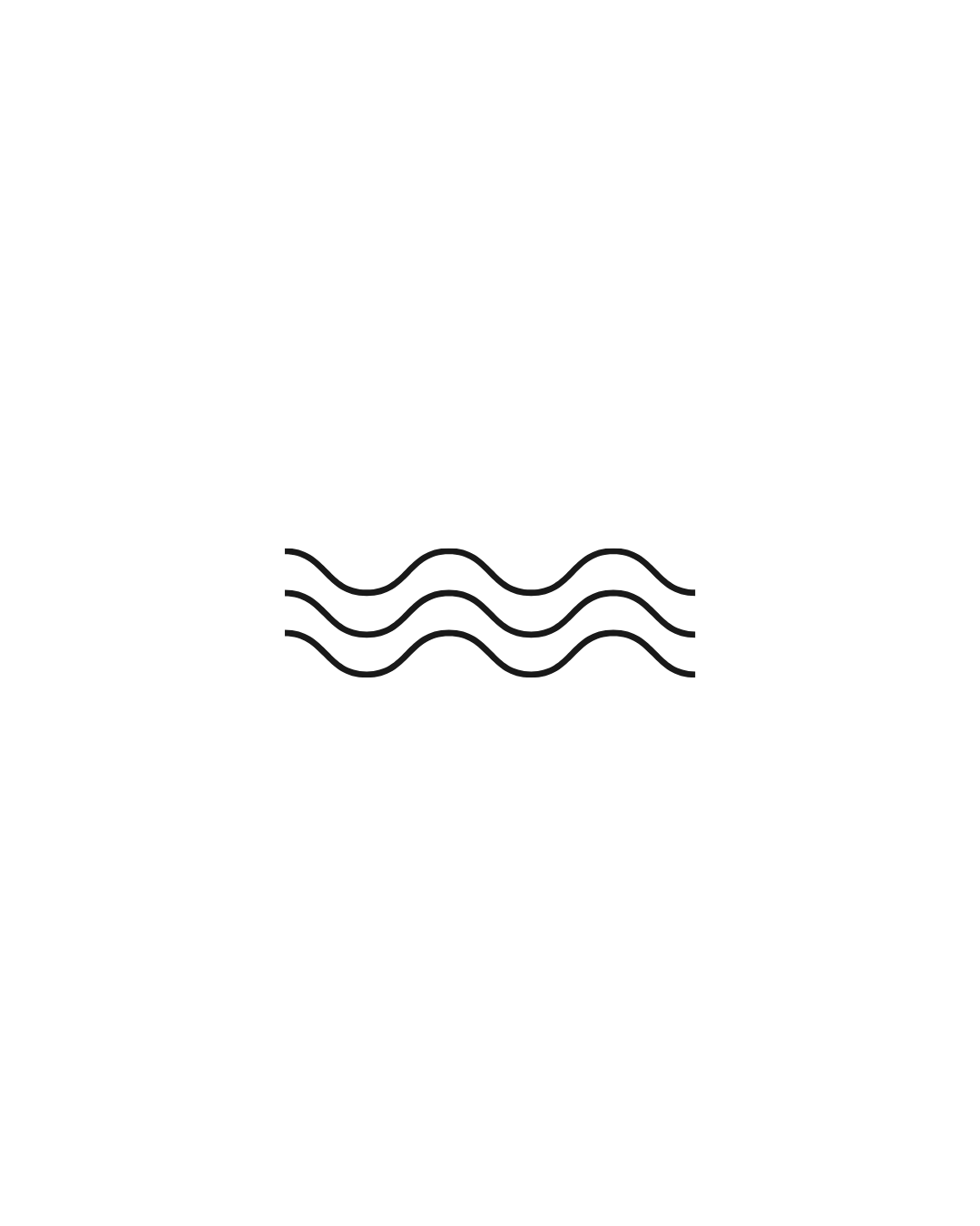 Illustration of a river flowing through a landscape with trees and clouds in the sky.