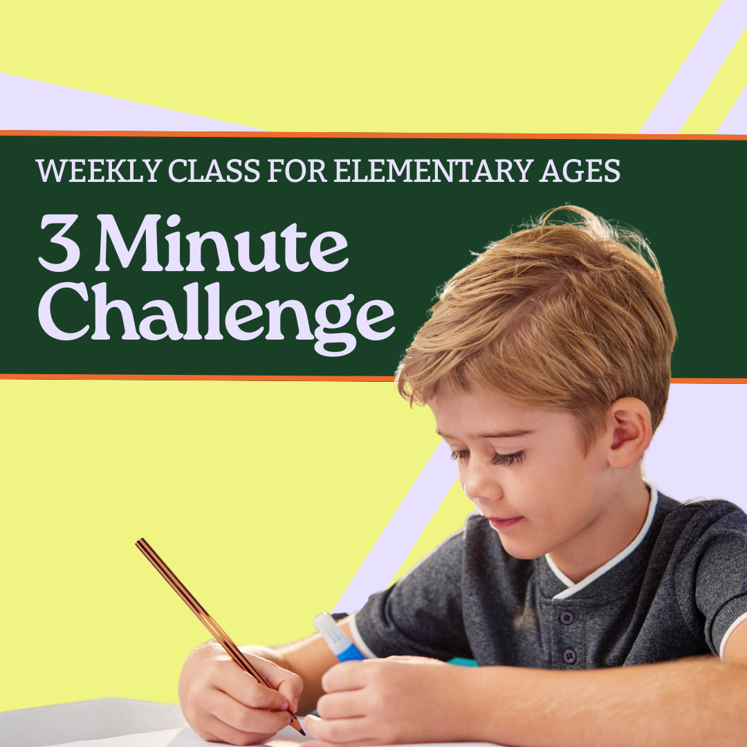 Writing Co Three Minute Challenge - Under 10 Creative Writing Class — WordPlay ...