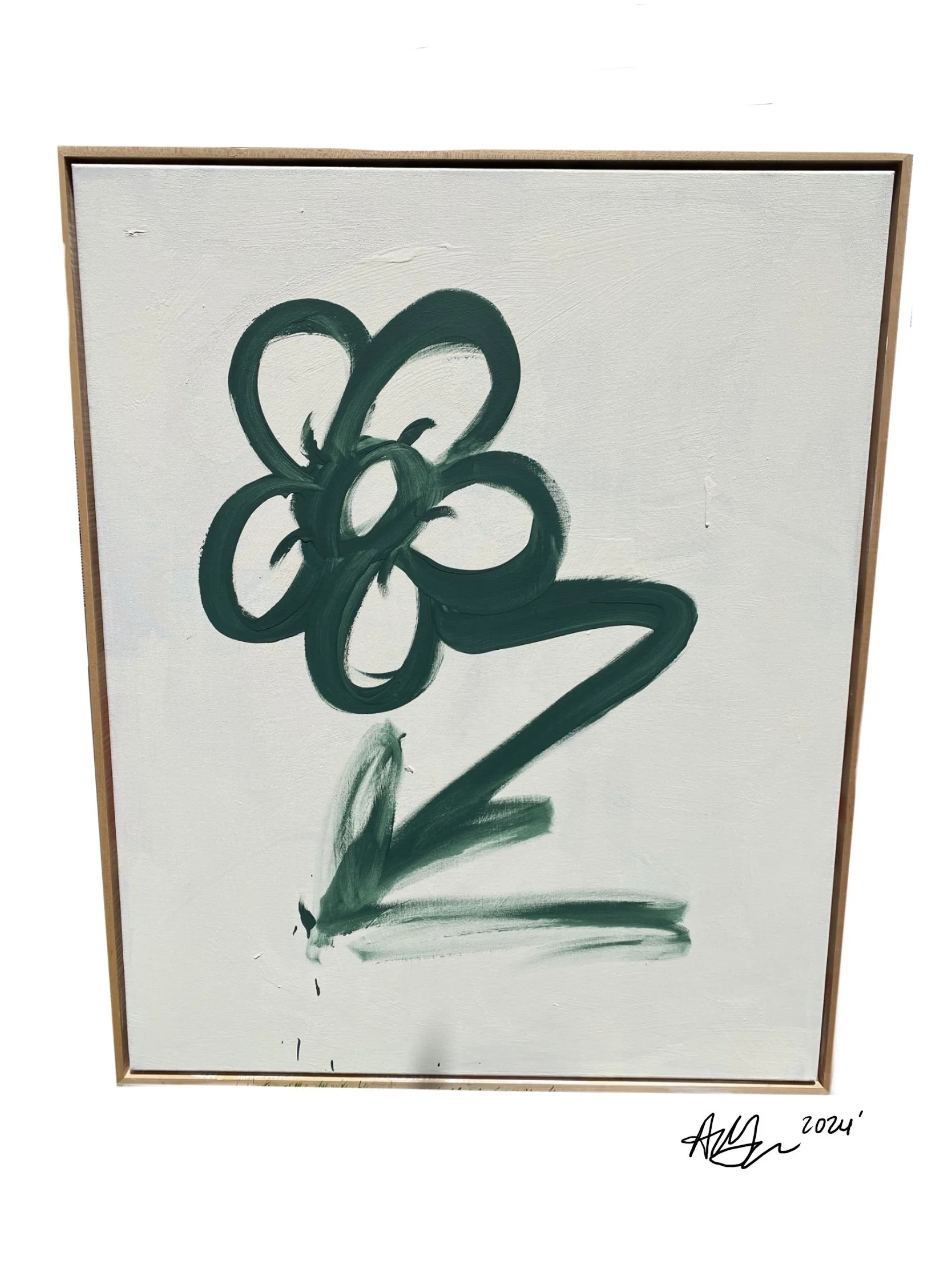 Acrylic on canvas - wood framed 32" x 40"