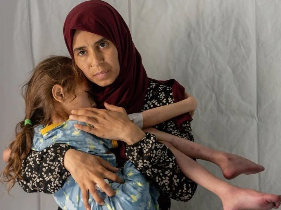 Starving children in Gaza