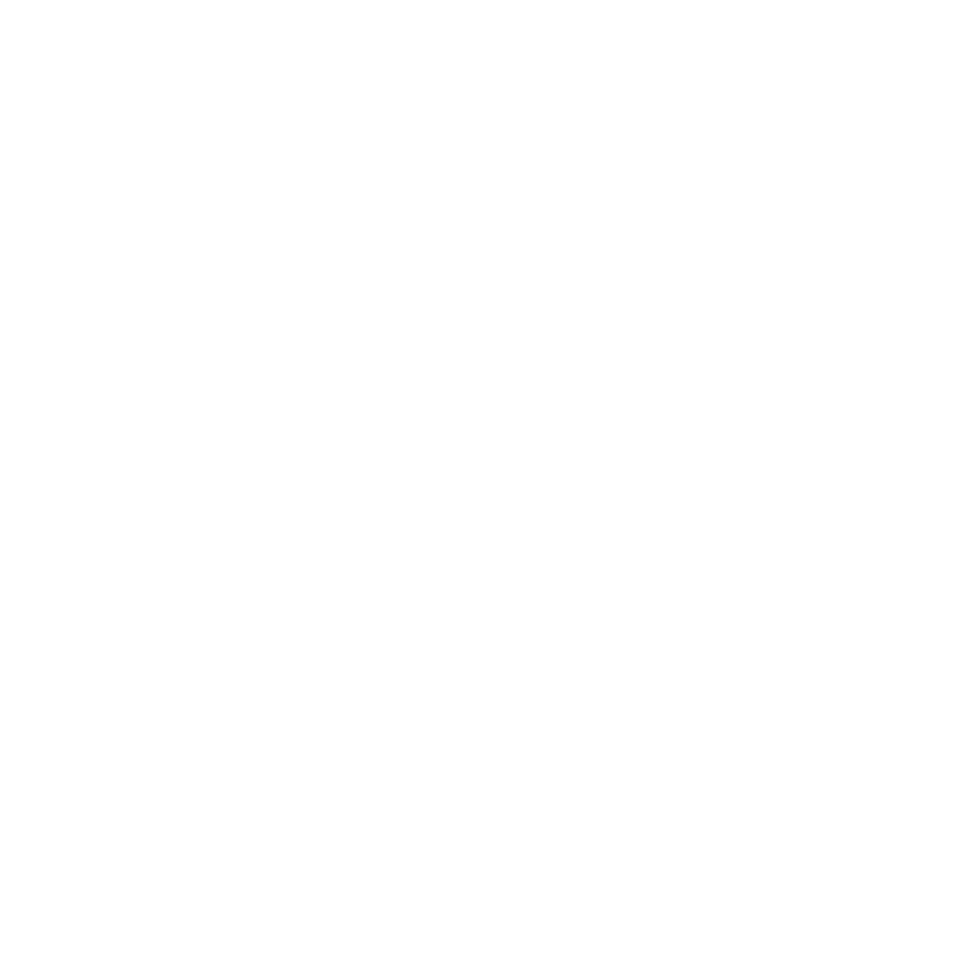 White line drawing of a bouquet of flowers in a striped vase on a black background.
