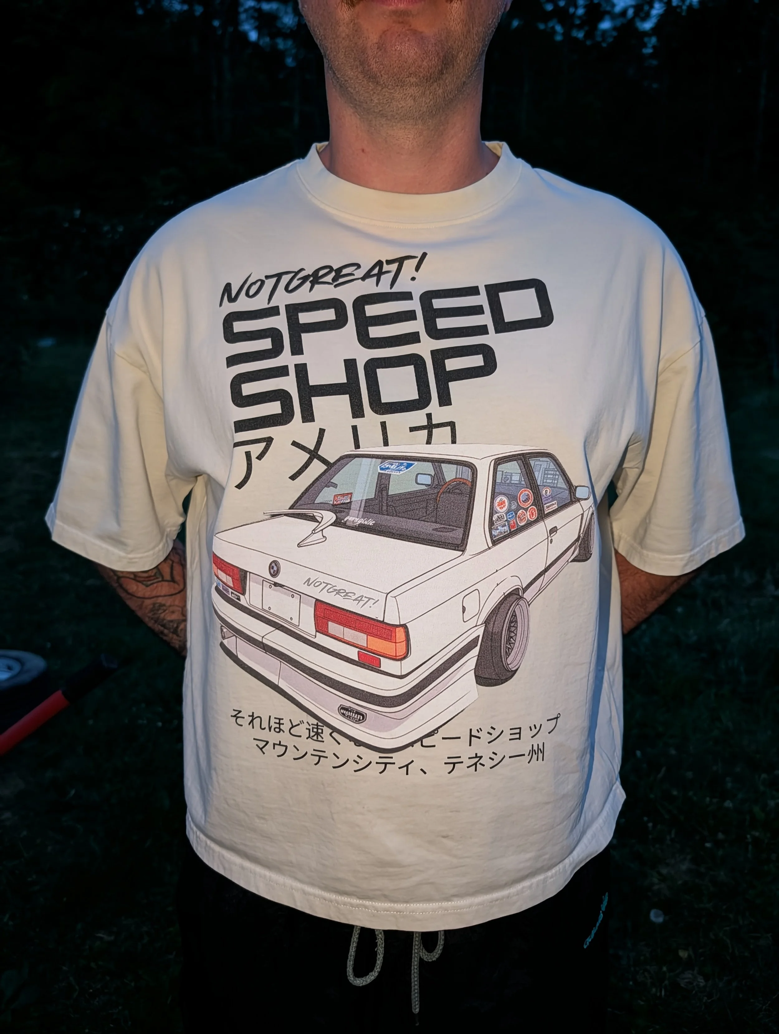 NOTGREAT! Speed Shop E30 Boxy Tee