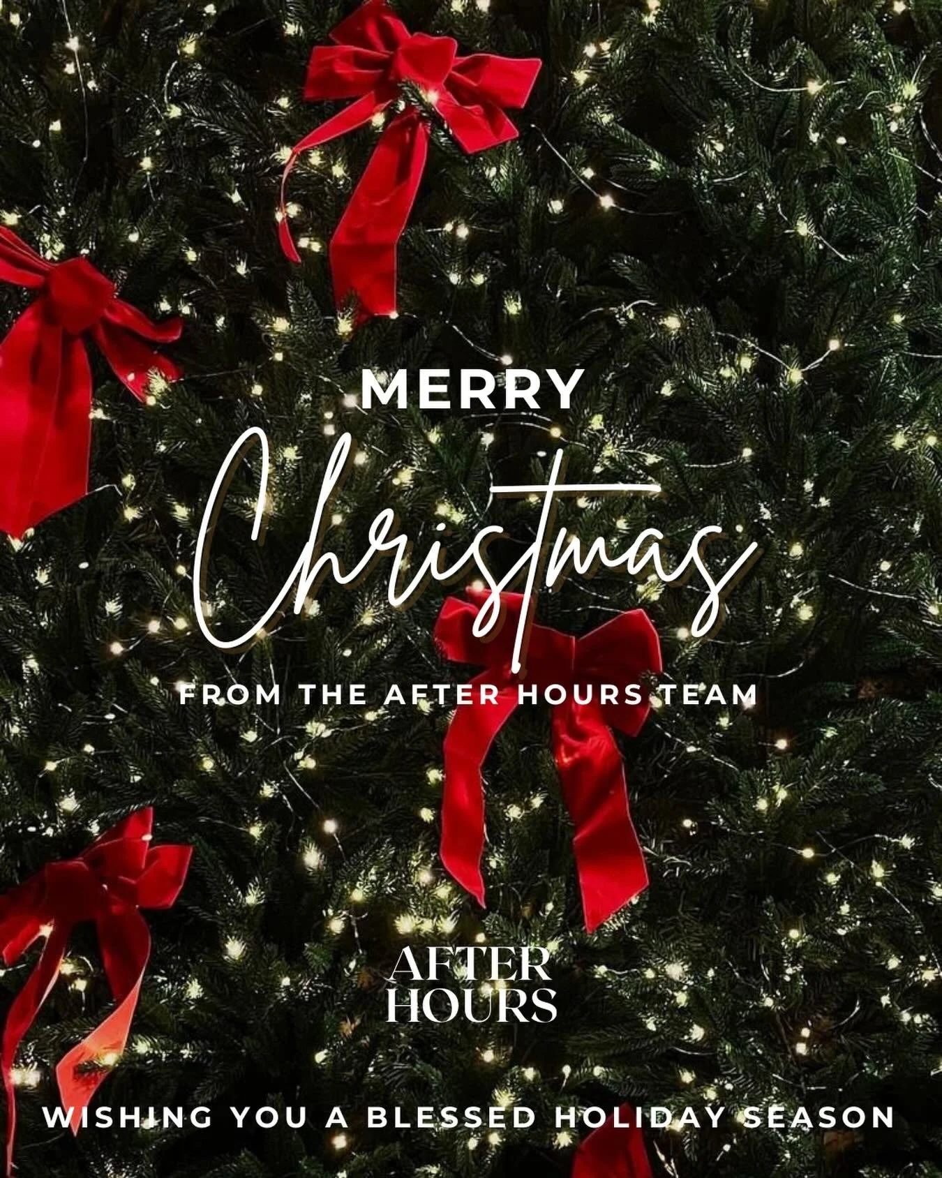 From our family to yours, Merry Christmas

XO,
After Hours