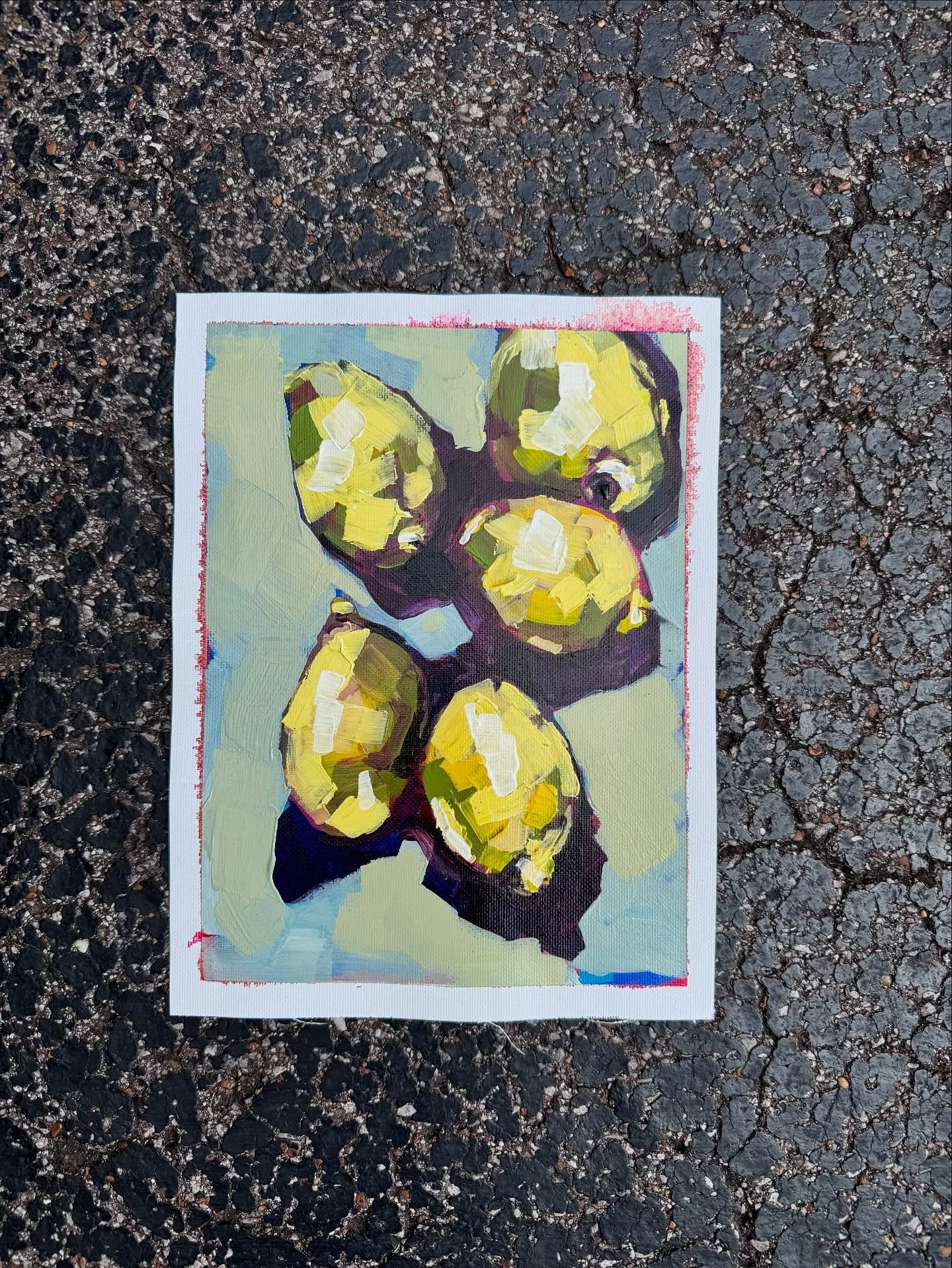 The lemons are SOLD! 🍋 off to brighten someone else&rsquo;s day and inspire an Italian limoncello moment. 🍋 

Enjoy @erinwbethea @joshbethea_la 

Acrylic on paper.