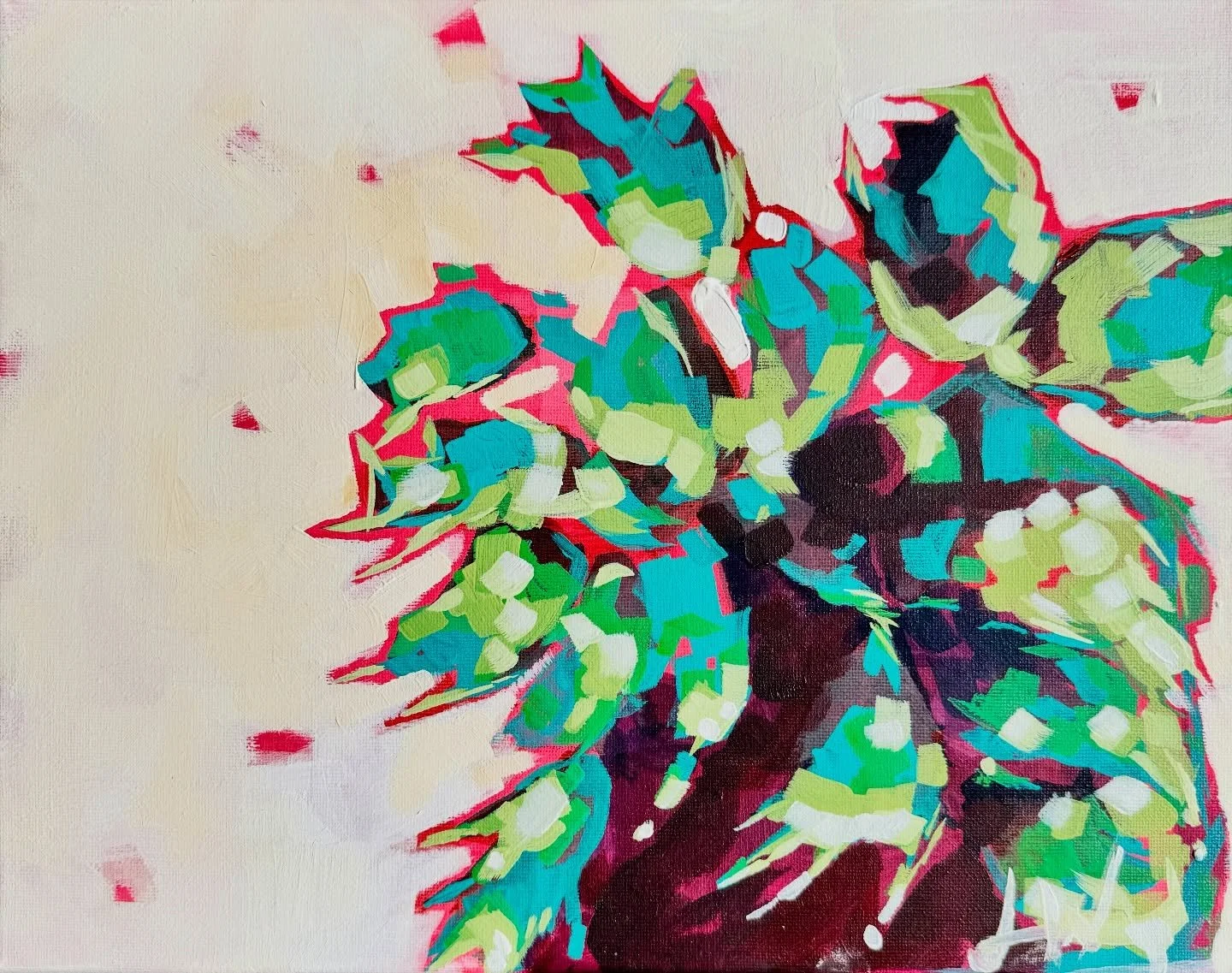 Christmas cactus study. 8x10.