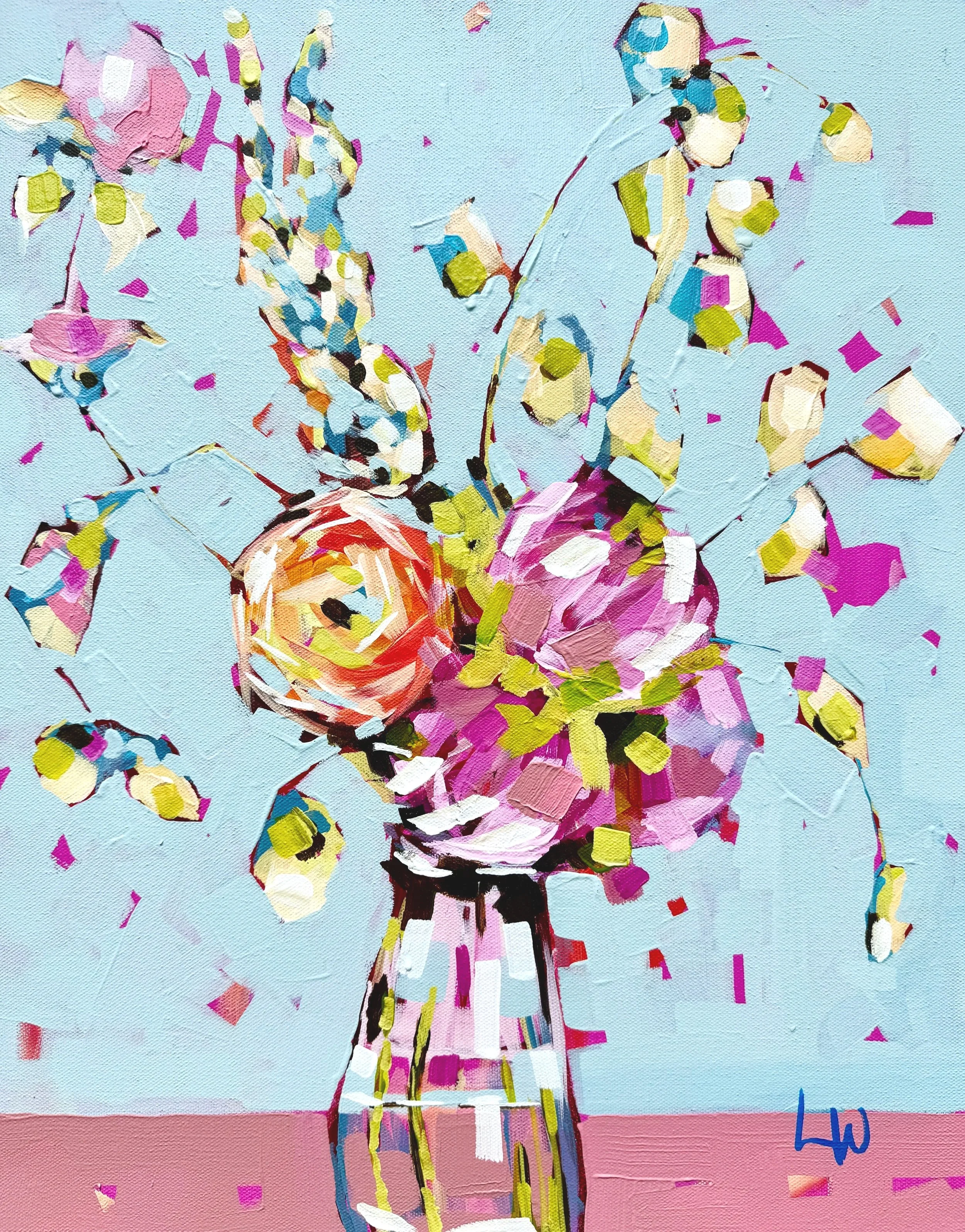 Flowers for Erica | Acrylic on Canvas 16" X 20" | SOLD
