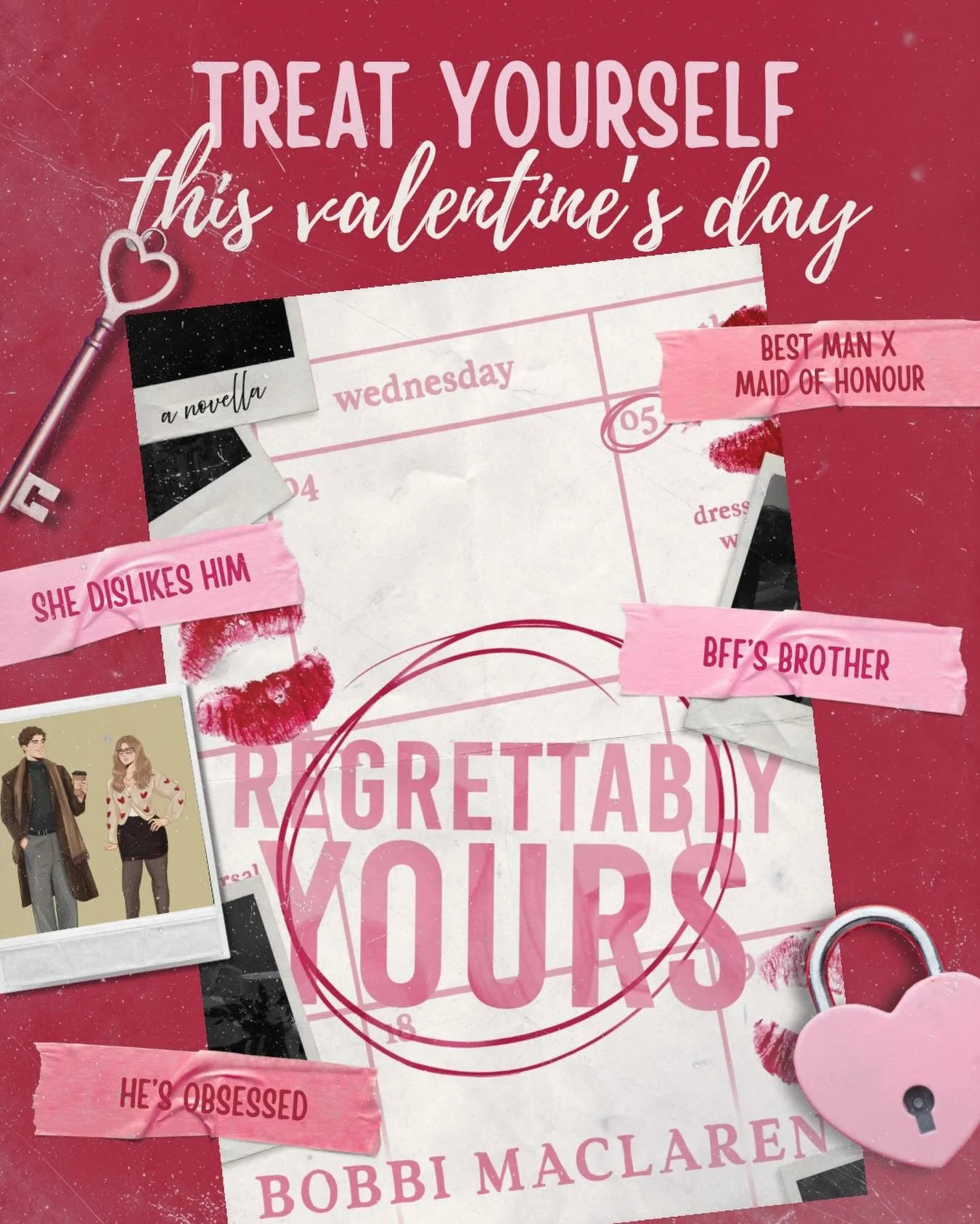Happy Friday the 13th! Release day is here. 💕

This novella started as a spur-of-the-moment idea when I first saw this premade cover, and I've spent the past couple months immersed in Harper and Beau's world. I hope you enjoy!

💌 Regrettably Yours 