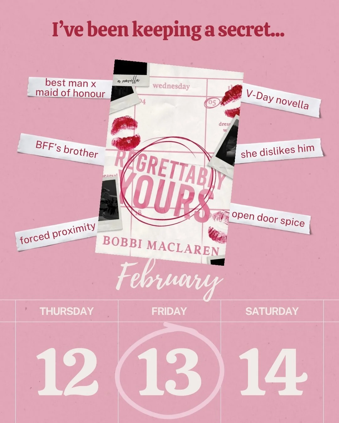 Did I choose the 13th as a release date because it happens to be a Friday? Who's to say...

The moment I saw this premade from @everaftercoverdesign, I knew I needed it. An hour later, Harper and Beau's story was born.

💌 Regrettably Yours by Bobbi 