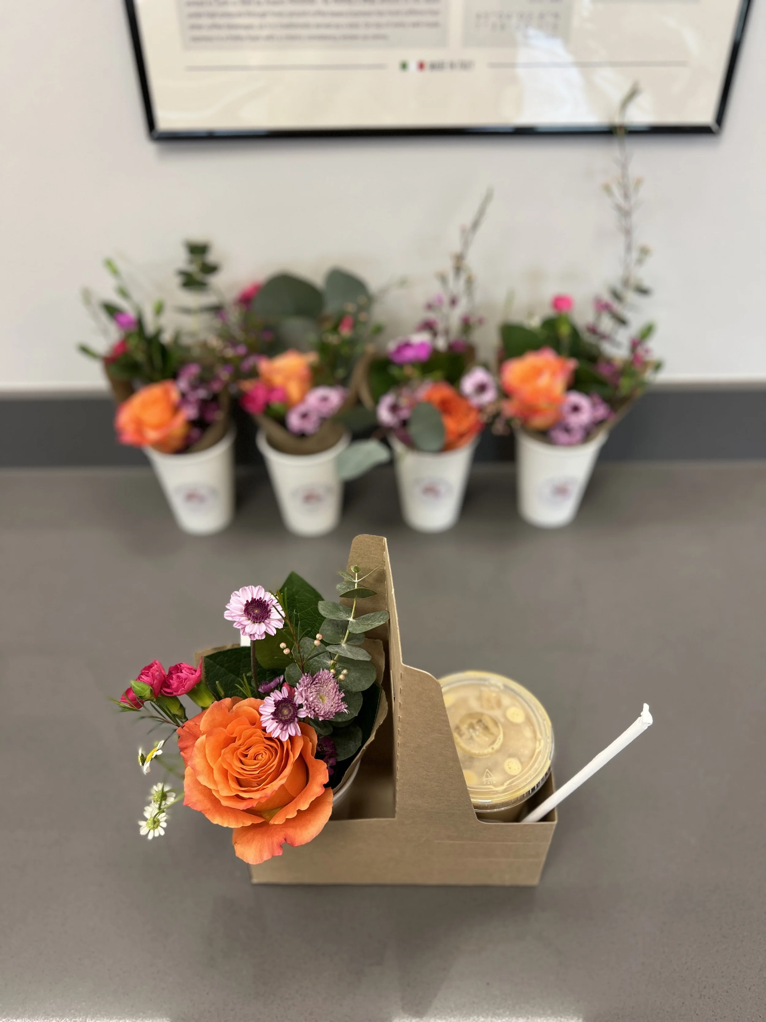 Cup of Joy paired with a coffee