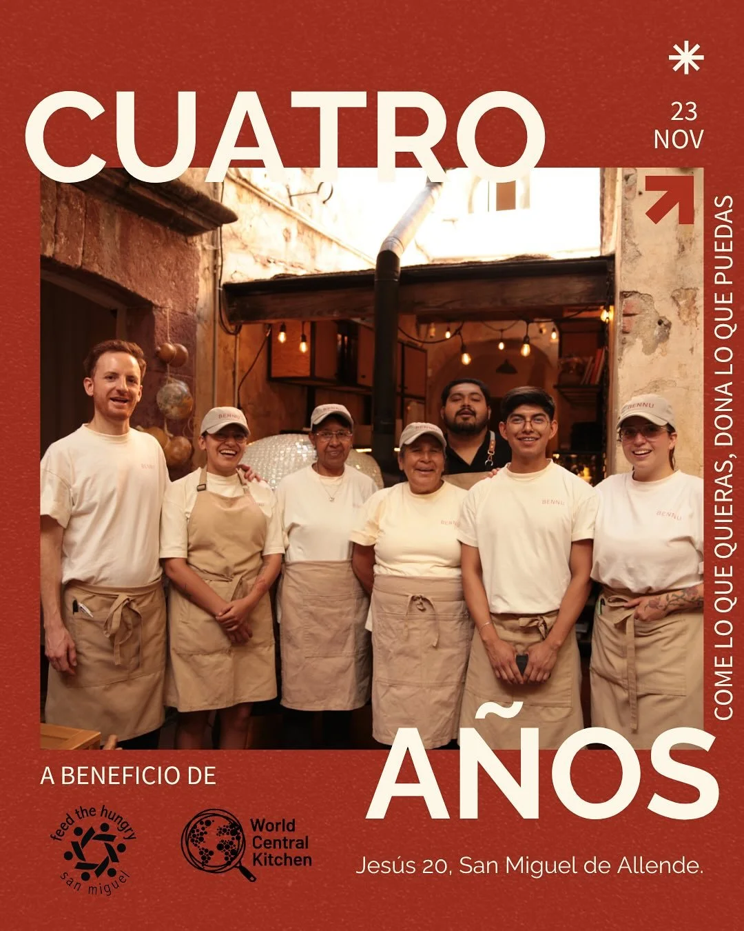 🎉 Este 4&ordm; aniversario queremos celebrarlo en grande. 🎉

Como en a&ntilde;os anteriores, preparamos un evento especial con y para nuestra comunidad, porque creemos que juntos podemos generar grandes cambios. 🌿

Este a&ntilde;o nace &ldquo;Come