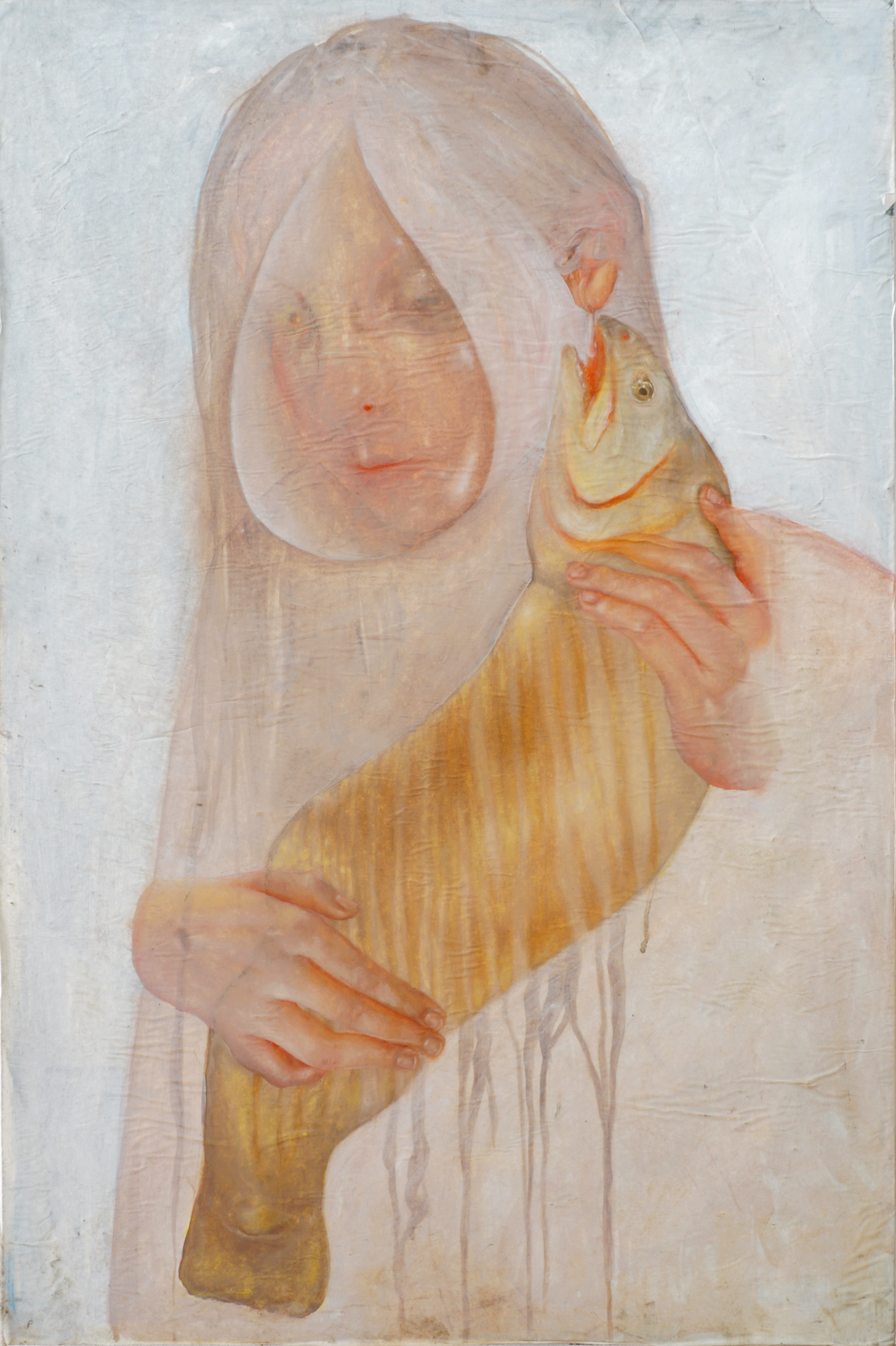Missed Connection, 2022, 29" x 35", oil on butcher paper mounted to hardboard