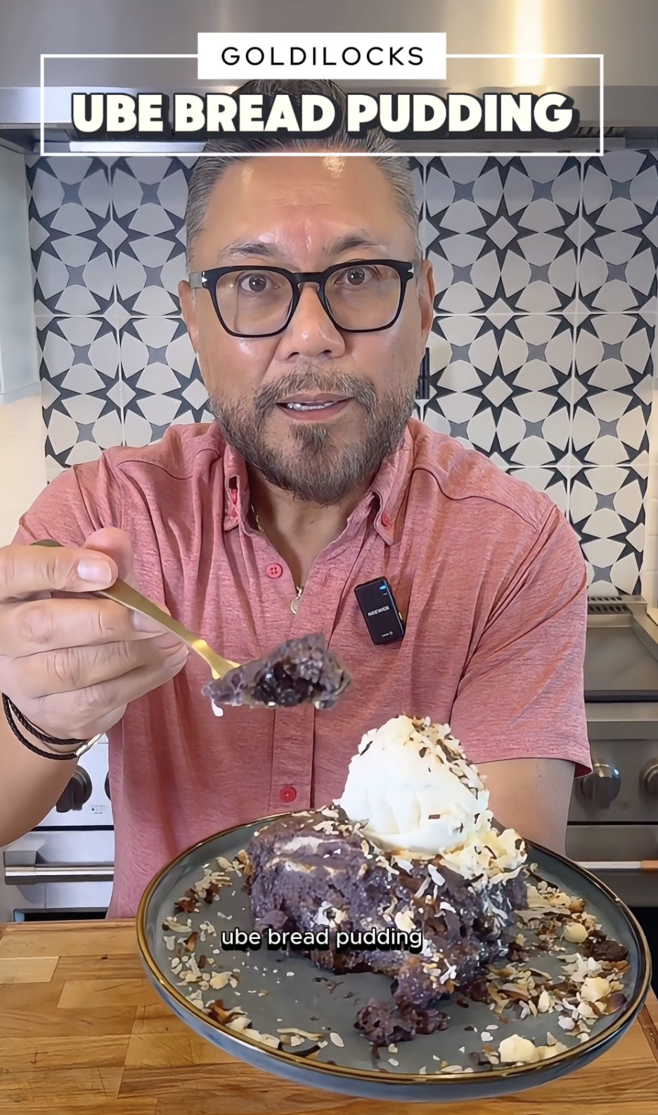 Pan Del Sal Ube Bread Pudding