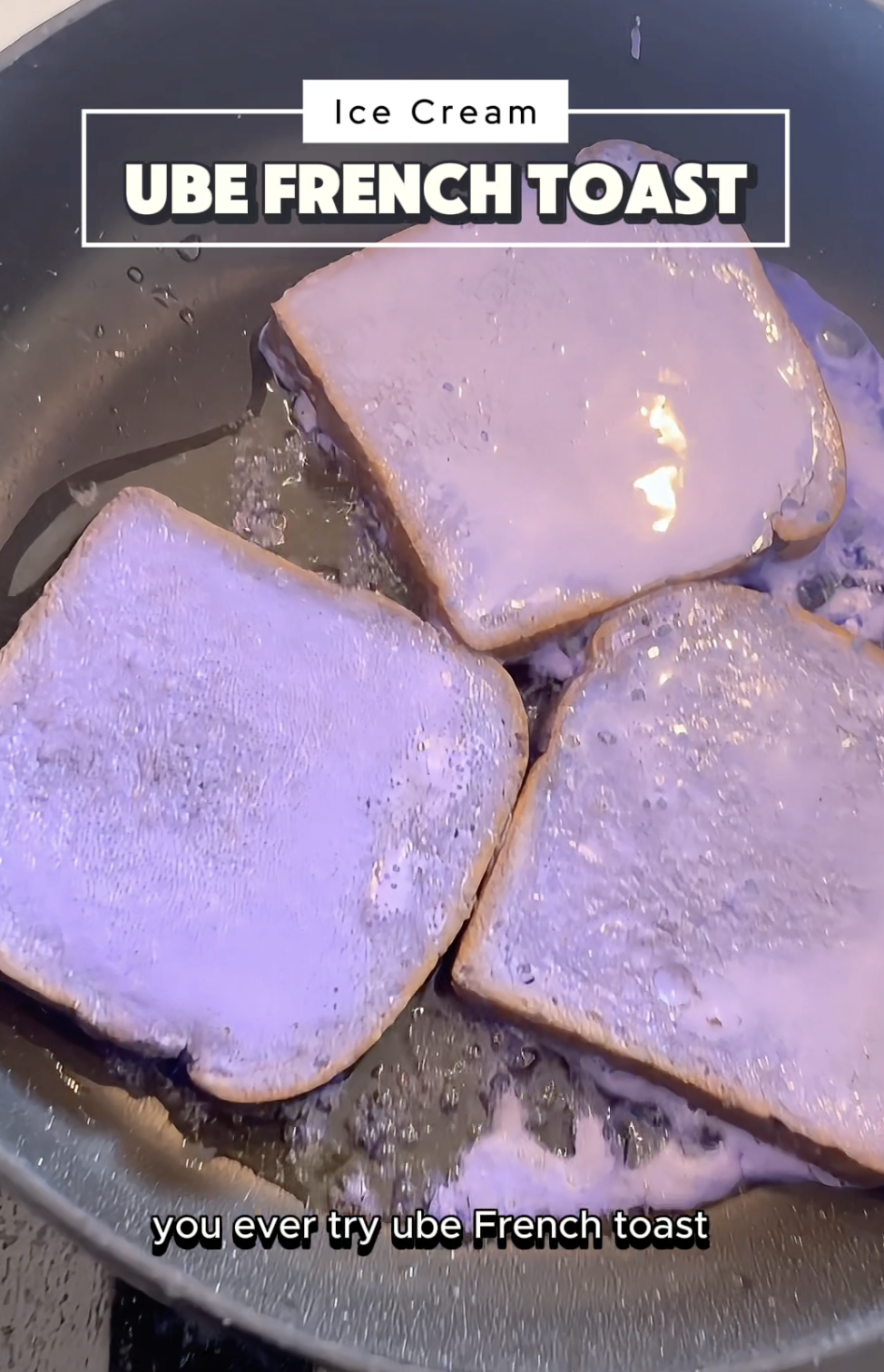 Ube Ice Cream French Toast