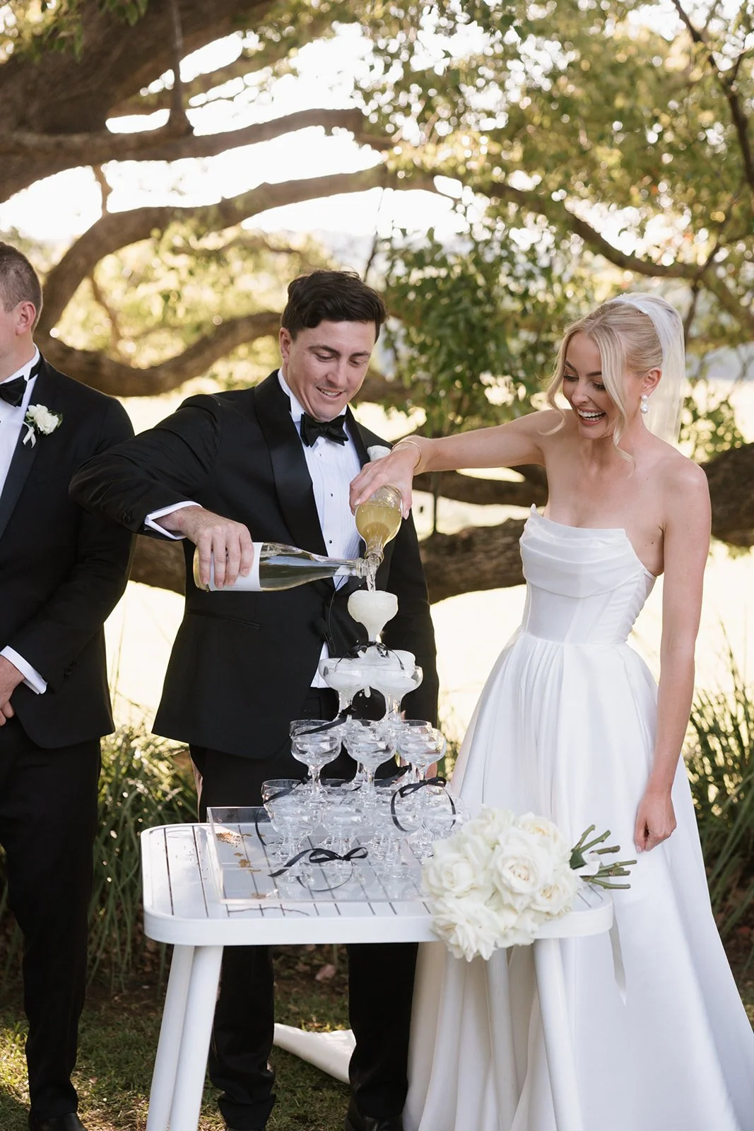wedding champagne tower
