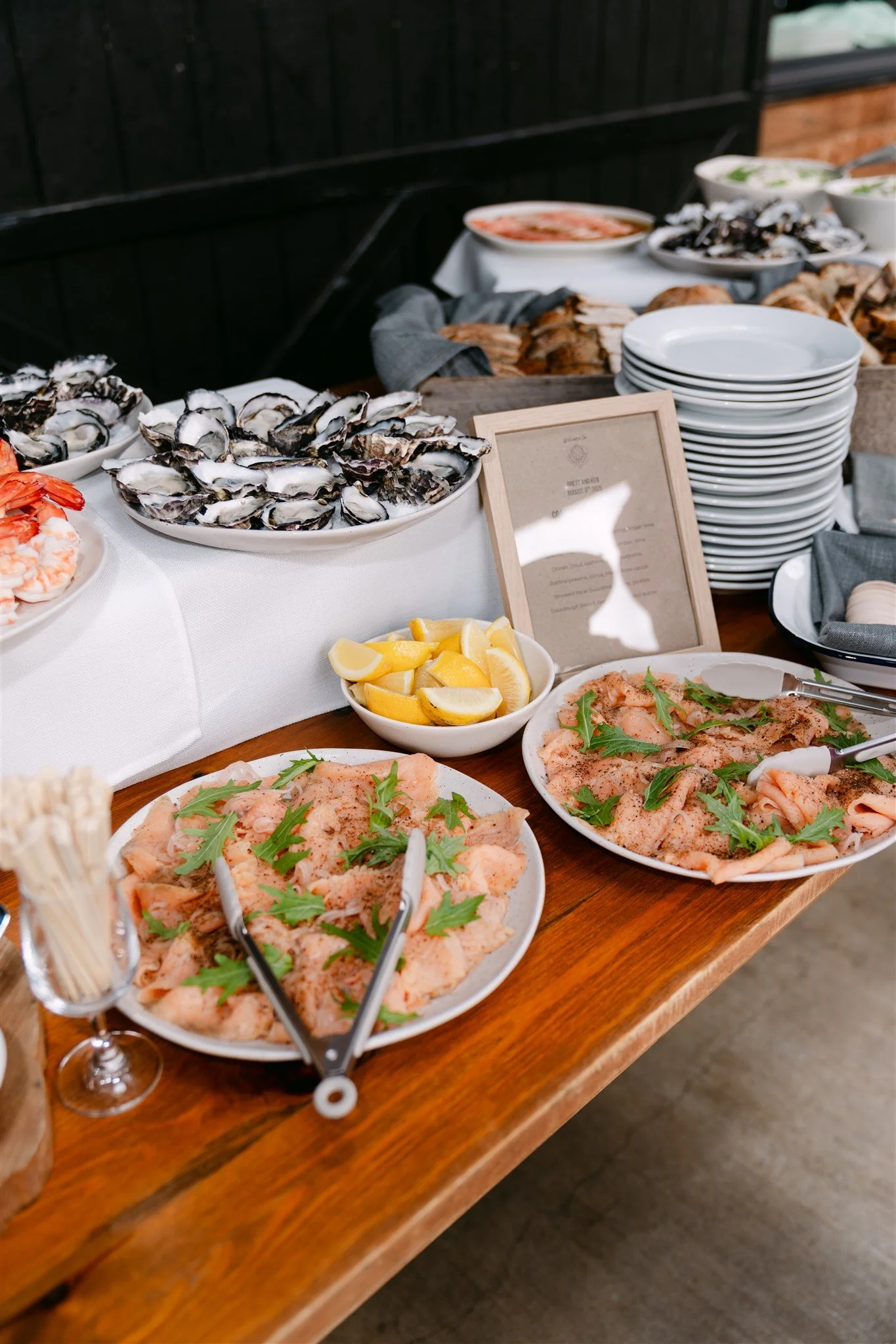 wedding catering grazing table
