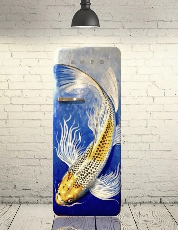 Butterfly Kio, on Smeg fridge door