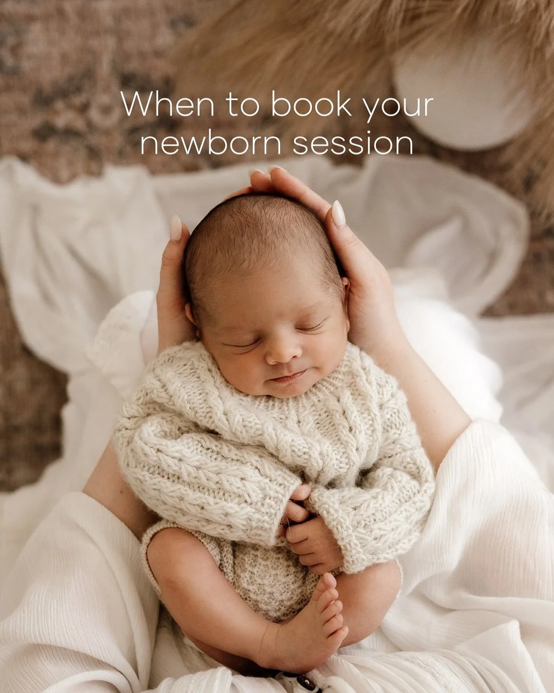 Most parents reach out around the middle of their pregnancy, usually between 12&ndash;20 weeks &mdash; to lock in their newborn session.

The best time for photos is in the first 5&ndash;10 days after birth &mdash; when babies are extra sleepy and lo