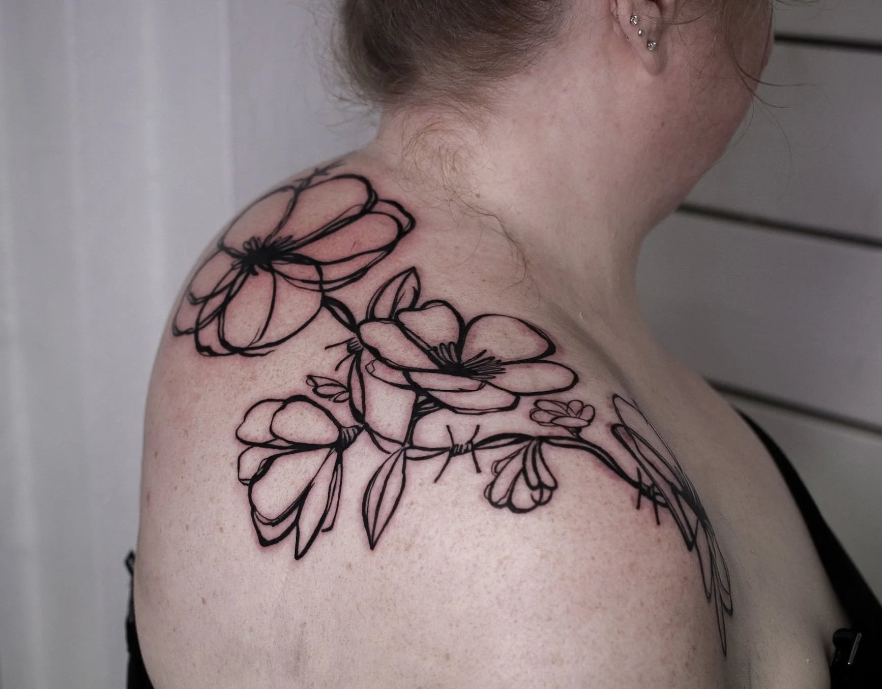 rautalanka kukka tatuointi tattoo sketch flower